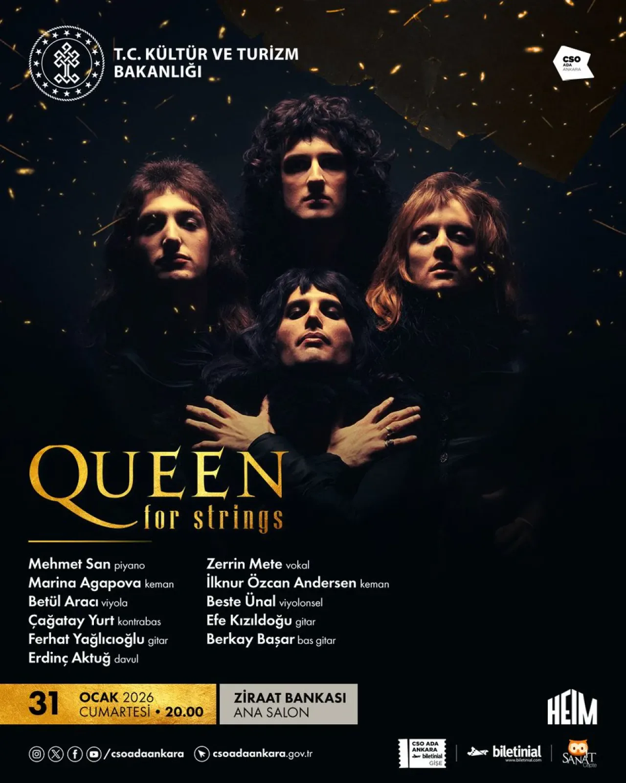 Queen Klasik Müzikle Buluşuyor: Queen for Strings CSO ADA Ankara'da Queen Klasik Müzikle Buluşuyor: Queen for Strings CSO ADA Ankara'da