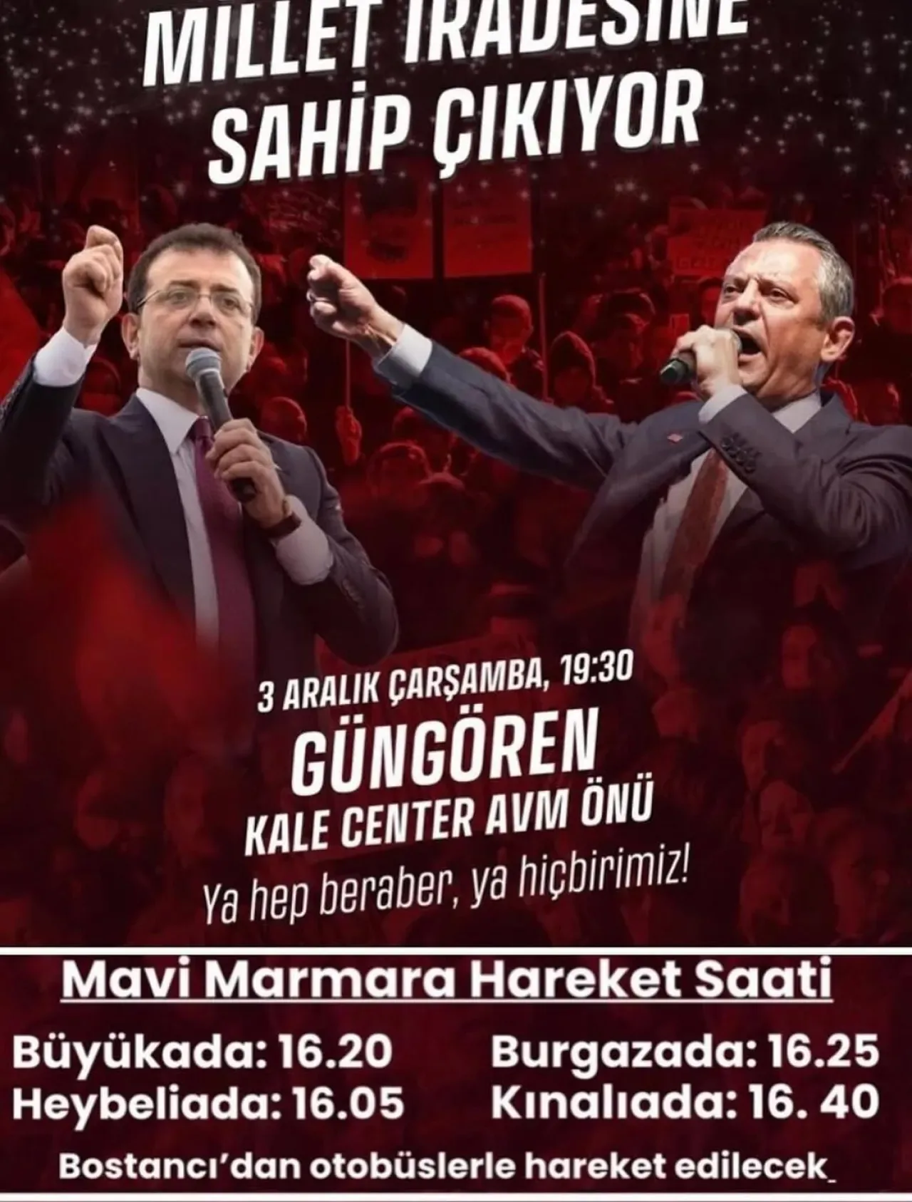 CHP Adalar Kadın Kolu, Güngören'de Özgür Özel ve Ekrem İmamoğlu ile Buluşacak CHP Adalar Kadın Kolu, Güngören'de Özgür Özel ve Ekrem İmamoğlu ile Buluşacak