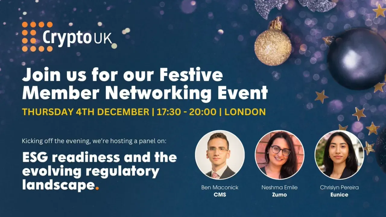 CryptoUK, Londra'da ESG Odaklı Yıl Sonu Ağı Etkinliği Düzenliyor CryptoUK, Londra'da ESG Odaklı Yıl Sonu Ağı Etkinliği Düzenliyor