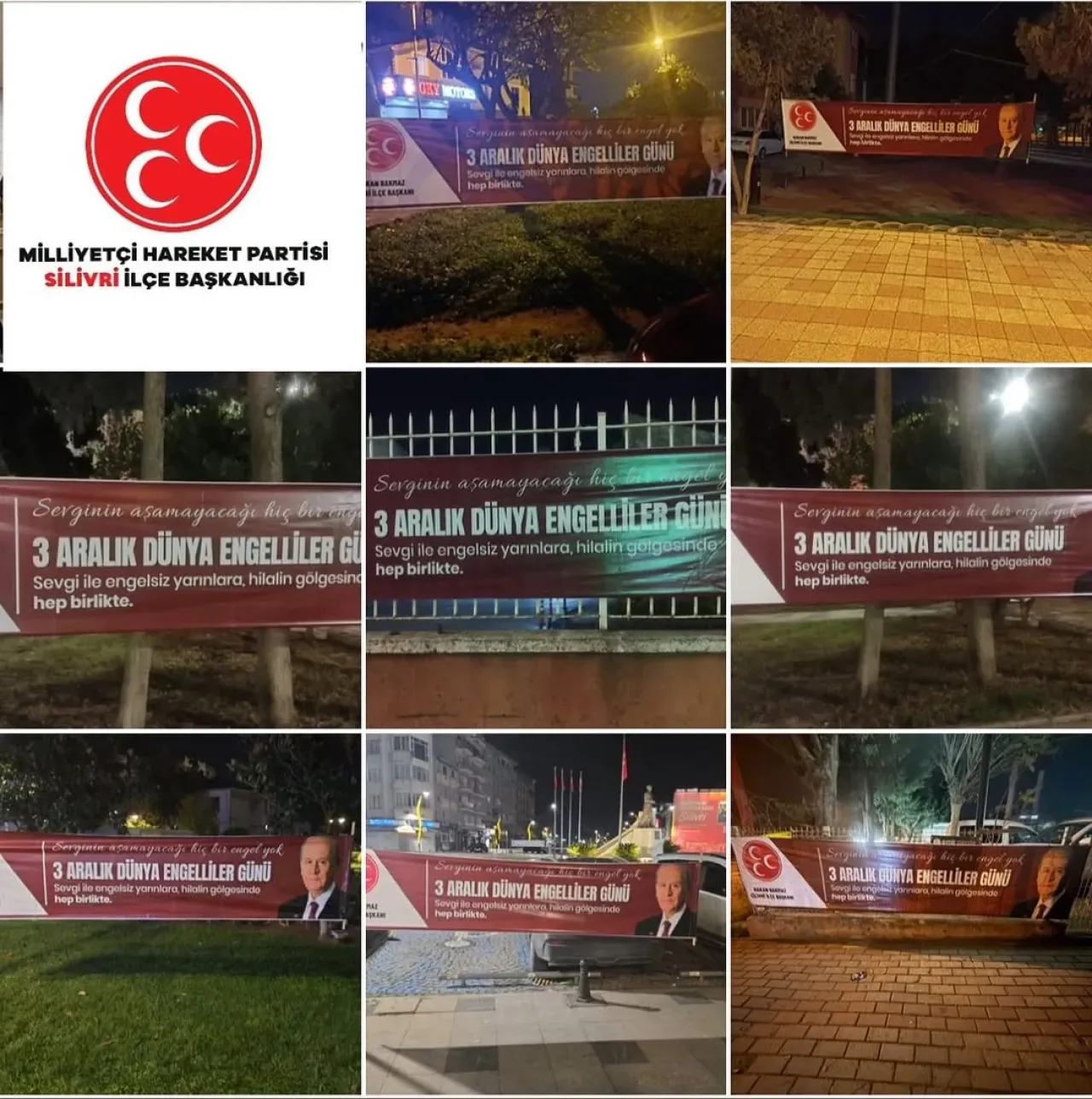 MHP Silivri'de 3 Aralık Dünya Engelliler Günü için Pankartlama Çalışması Gerçekleştirdi MHP Silivri'de 3 Aralık Dünya Engelliler Günü için Pankartlama Çalışması Gerçekleştirdi
