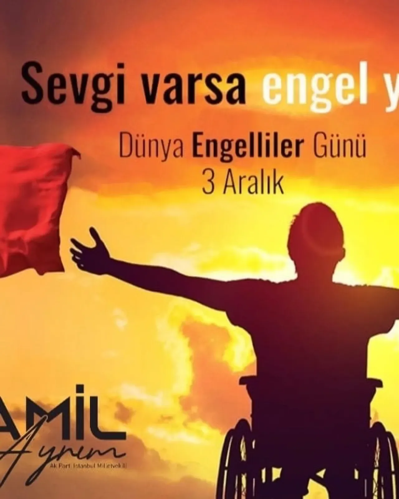 AK Parti İstanbul Milletvekili Şamil Ayrım'dan 3 Aralık Dünya Engelliler Günü Mesajı AK Parti İstanbul Milletvekili Şamil Ayrım'dan 3 Aralık Dünya Engelliler Günü Mesajı