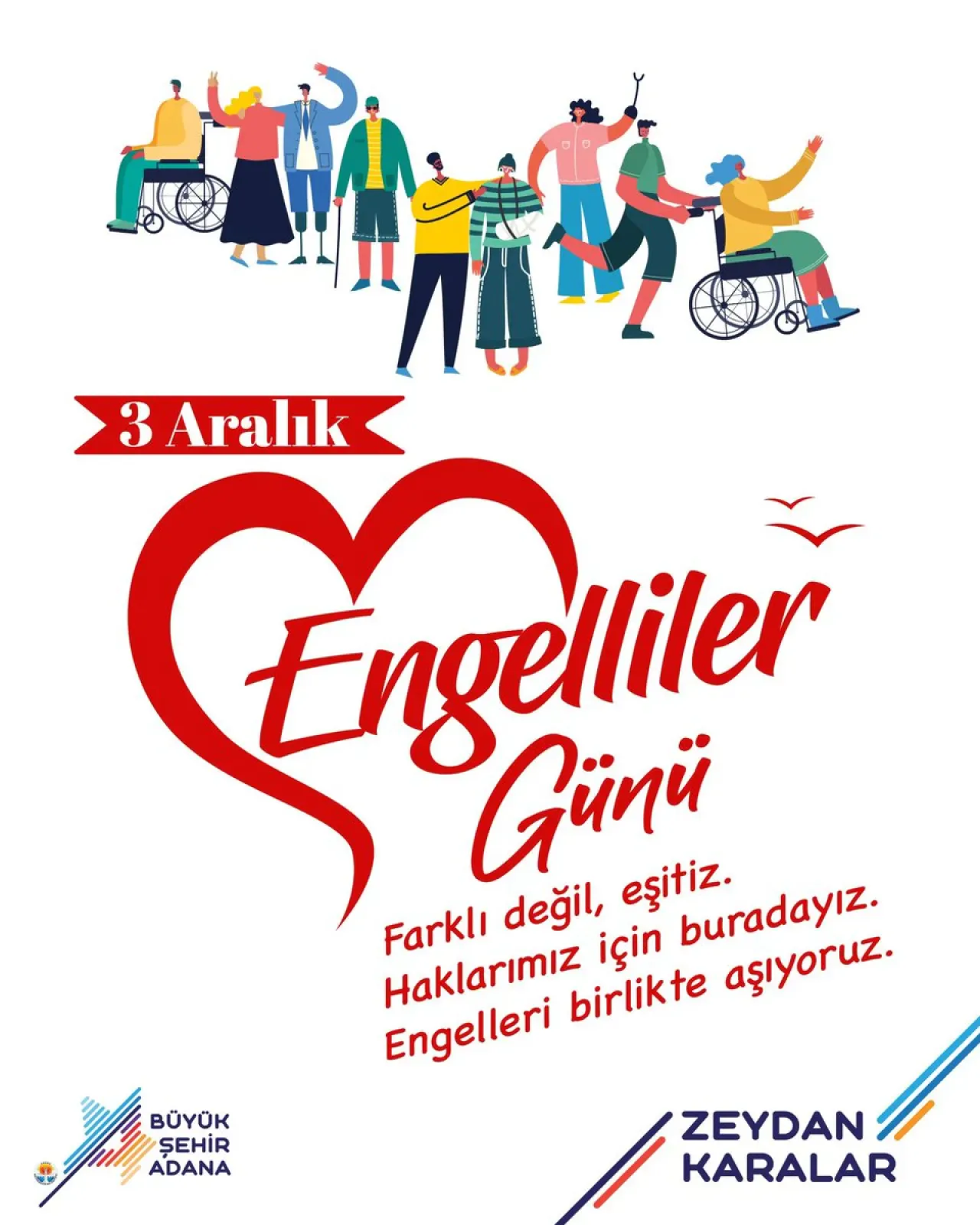 Adana'da 3 Aralık Dünya Engelliler Günü'nde Farkındalık Mesajı Adana'da 3 Aralık Dünya Engelliler Günü'nde Farkındalık Mesajı