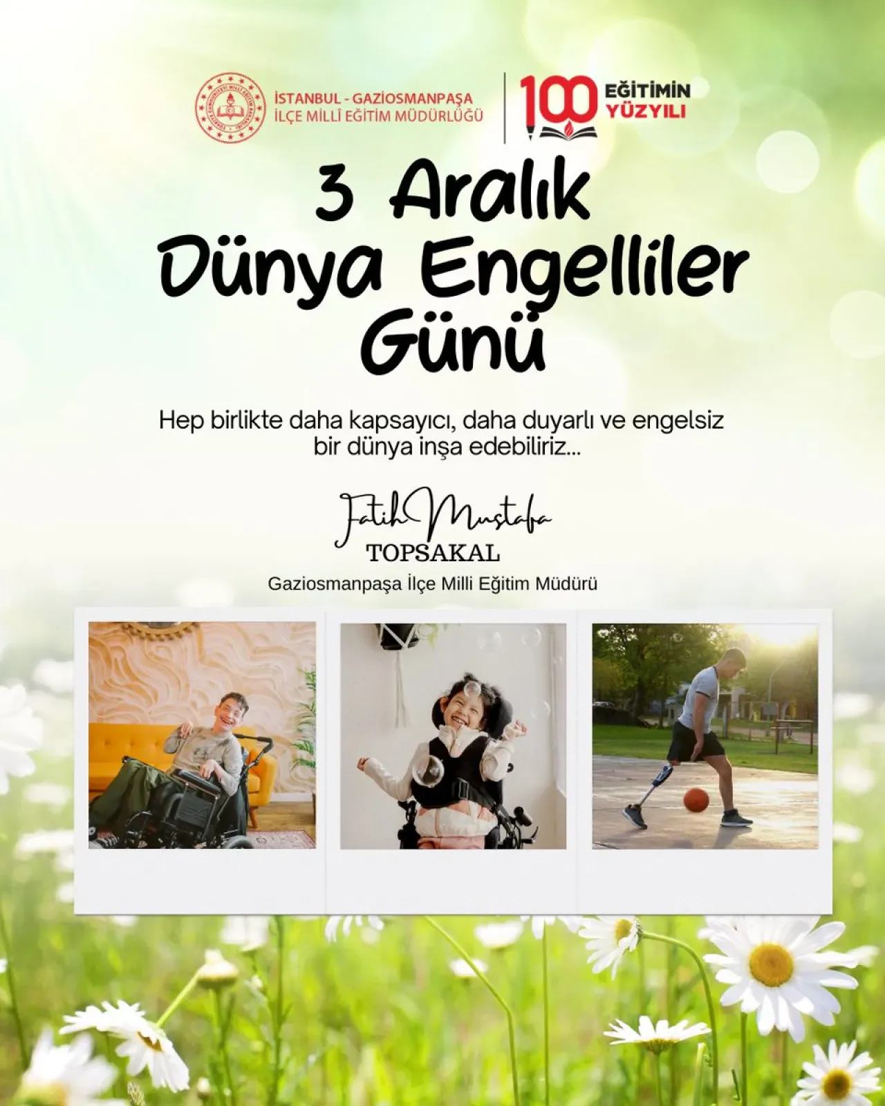 3 Aralık Dünya Engelliler Günü'nde Erişilebilirlik ve Farkındalık Vurgusu 3 Aralık Dünya Engelliler Günü'nde Erişilebilirlik ve Farkındalık Vurgusu