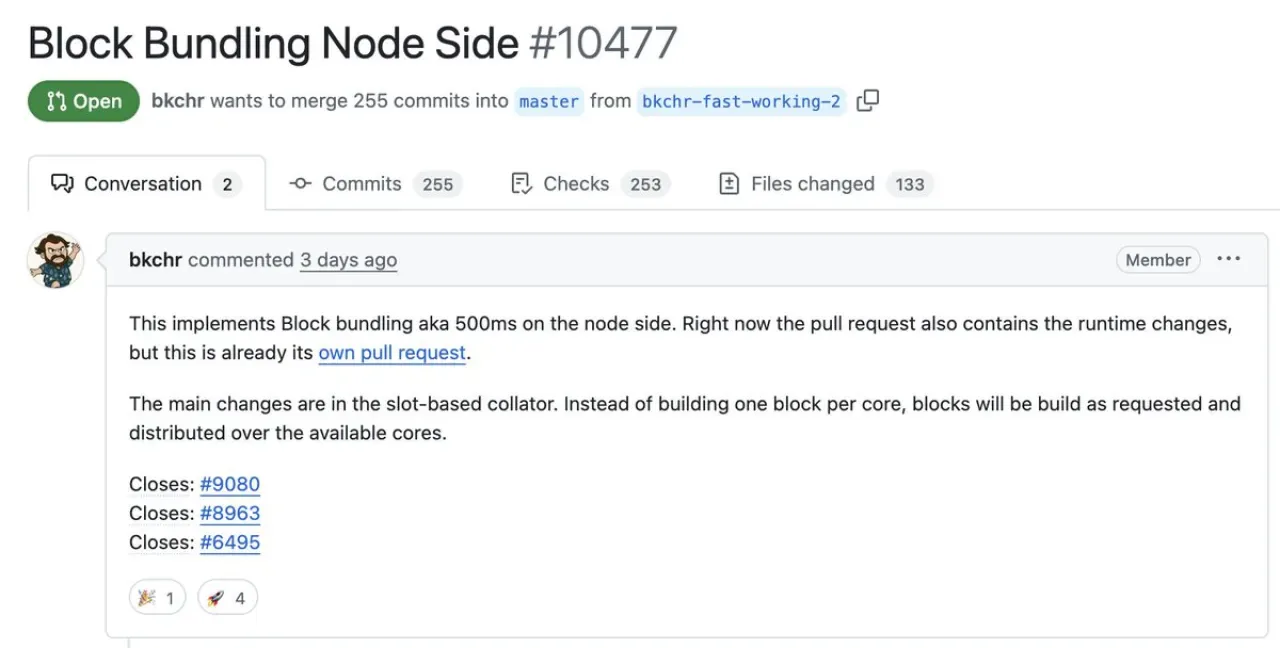 Polkadot SDK'da Devrim Niteliğinde Gelişme: Blok Paketleme ile Ağ Verimliliği Artıyor Polkadot SDK'da Devrim Niteliğinde Gelişme: Blok Paketleme ile Ağ Verimliliği Artıyor