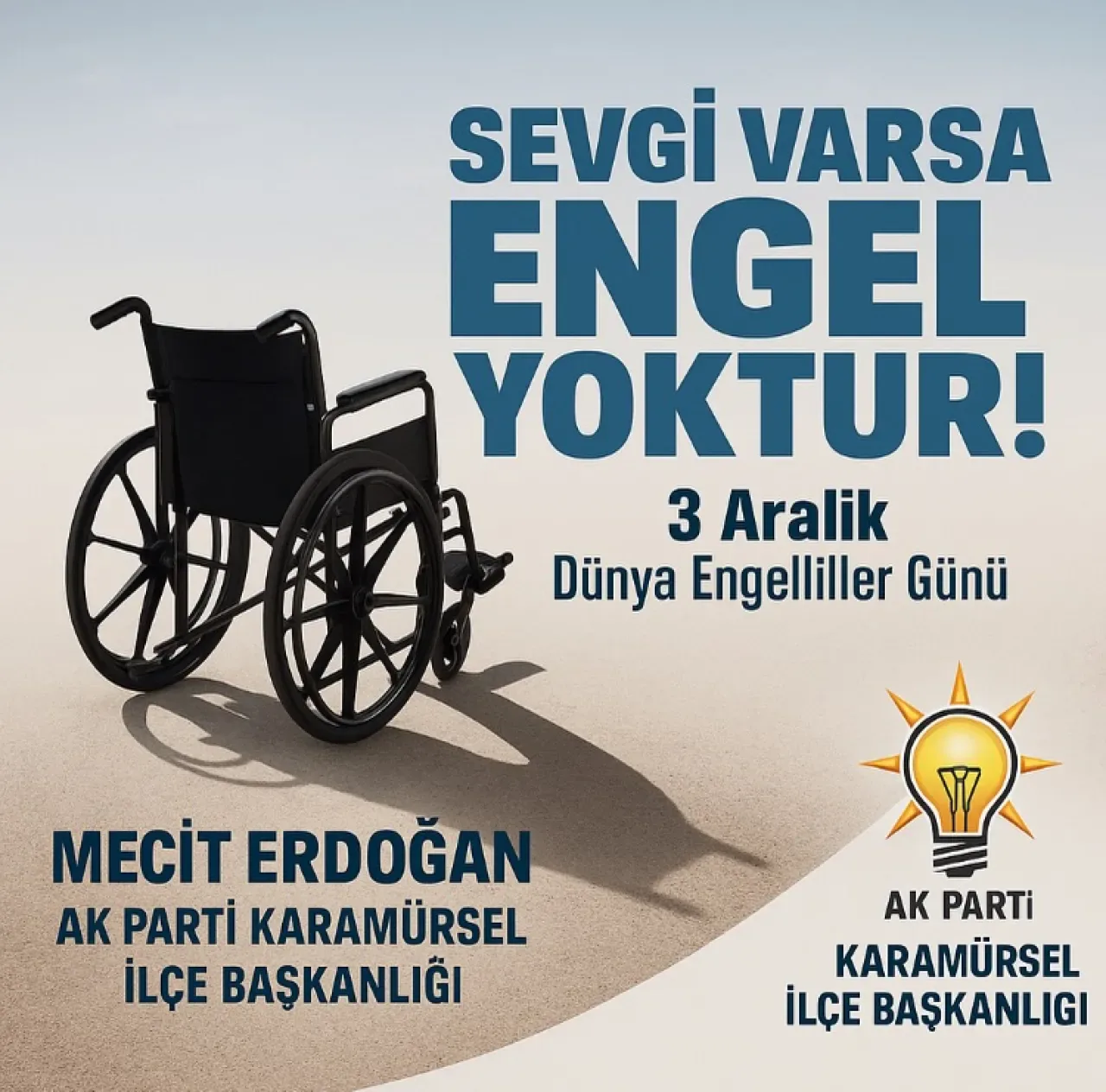 Karamürsel'de 3 Aralık Dünya Engelliler Günü'nde Anlamlı Mesaj Karamürsel'de 3 Aralık Dünya Engelliler Günü'nde Anlamlı Mesaj