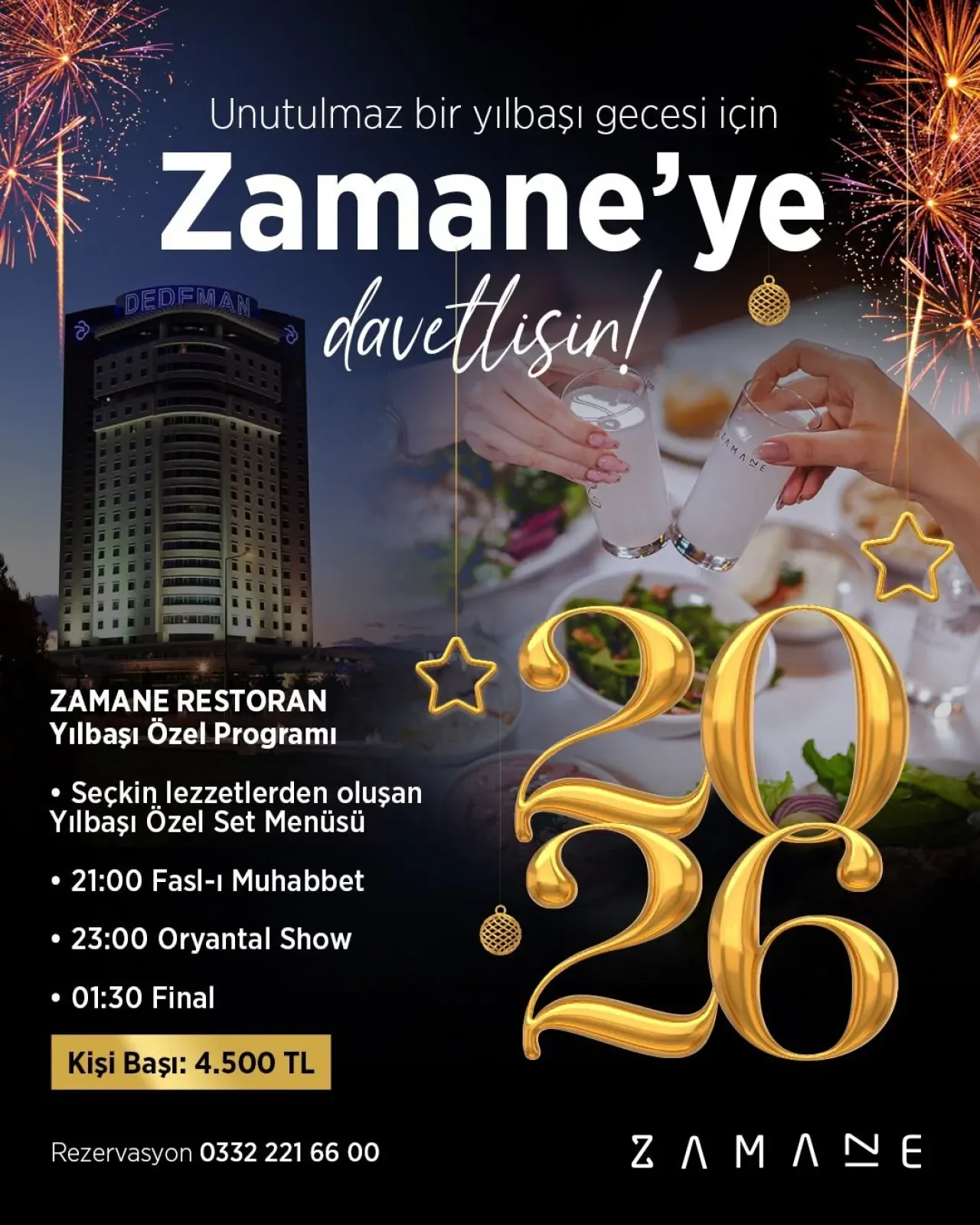 Dedeman Konya'da Unutulmaz Bir Yılbaşı Gecesi Dedeman Konya'da Unutulmaz Bir Yılbaşı Gecesi