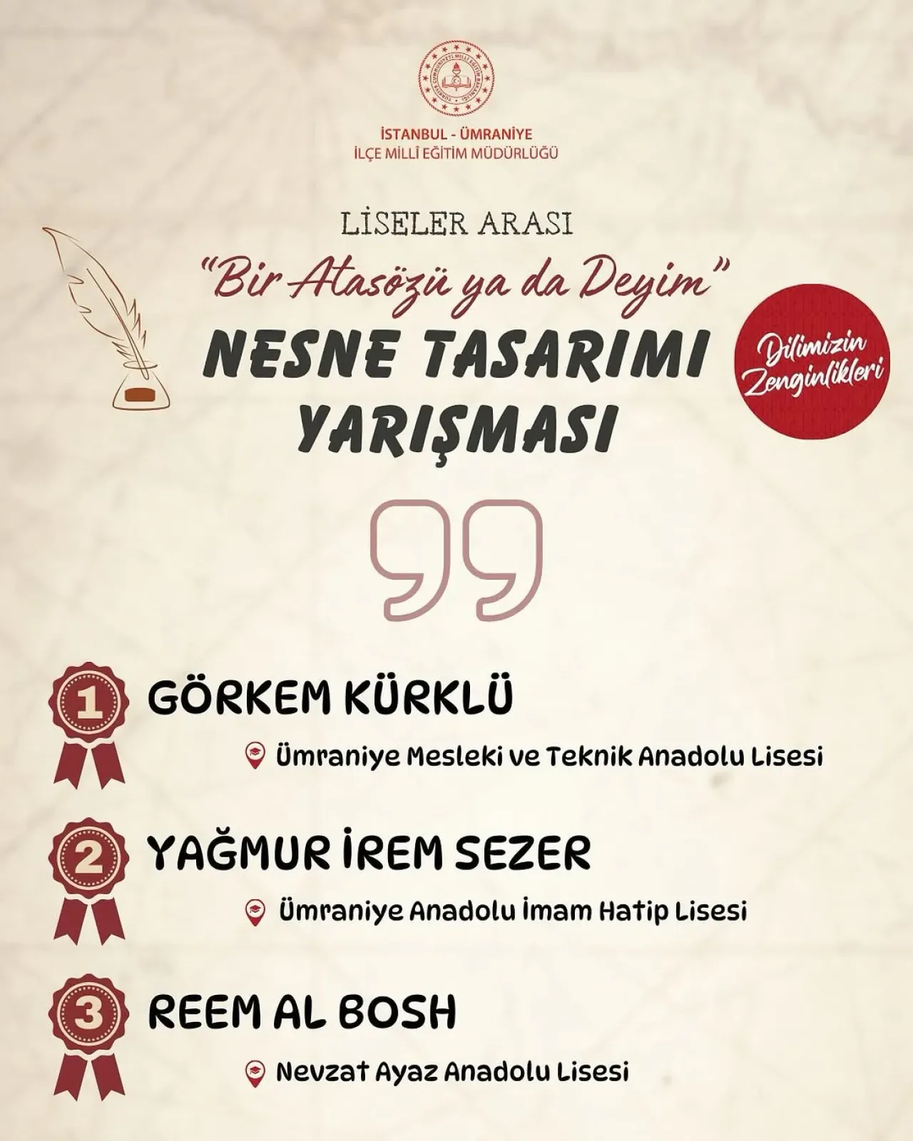 Ümraniye'de Öğrenciler Atasözlerini ve Deyimleri Tasarımla Buluşturdu Ümraniye'de Öğrenciler Atasözlerini ve Deyimleri Tasarımla Buluşturdu