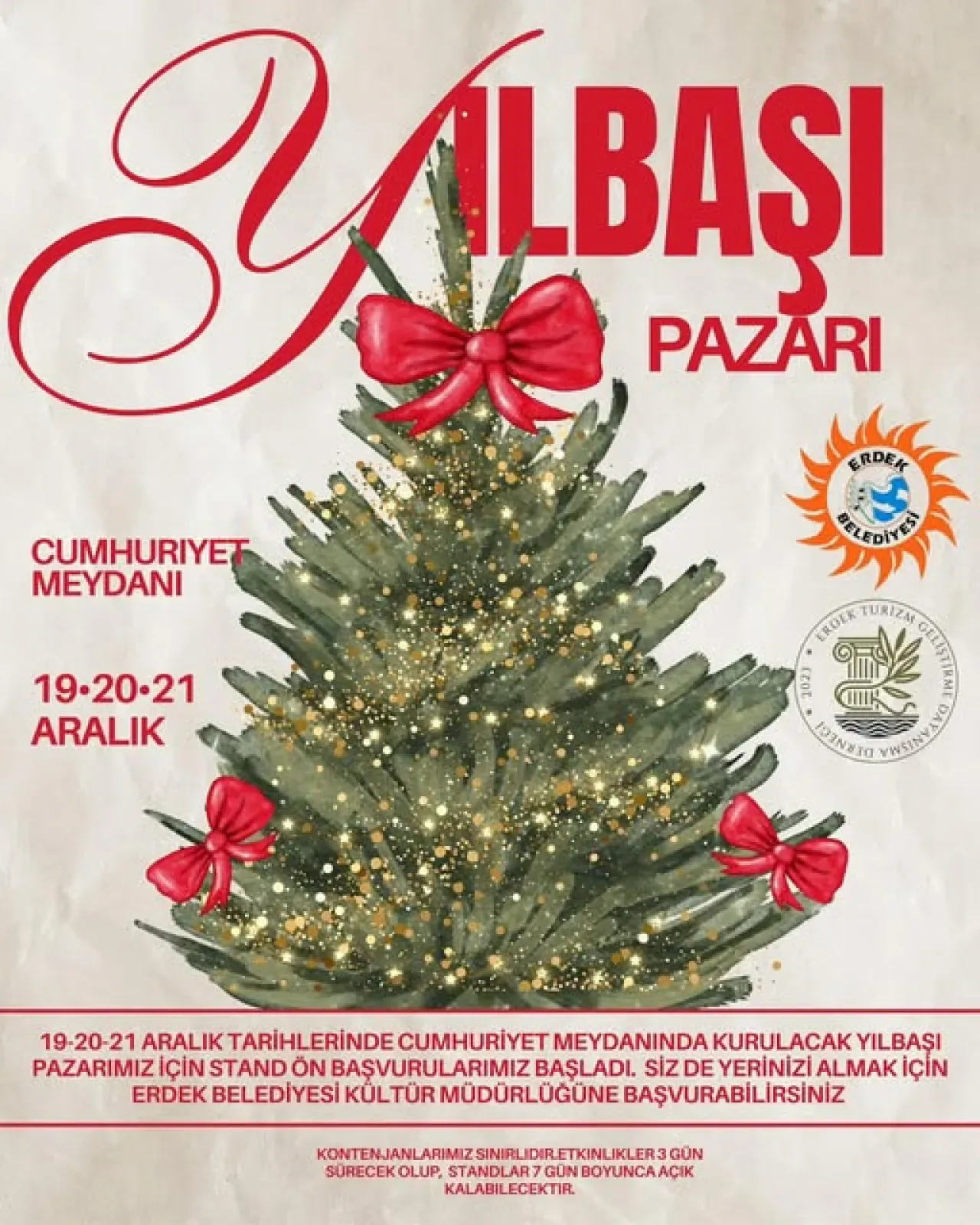 Erdek'te Yılbaşı Pazarı Başvuruları Başladı Erdek'te Yılbaşı Pazarı Başvuruları Başladı
