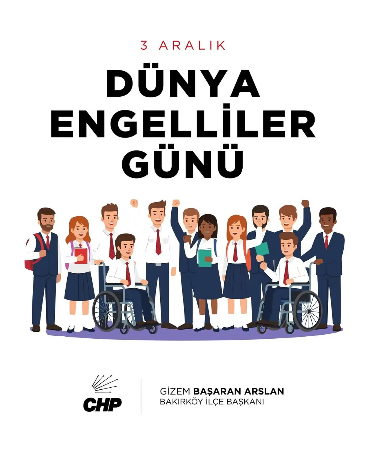 Bakırköy CHP'den 3 Aralık Dünya Engelliler Günü Mesajı: Engelleri Birlikte Kaldıralım Bakırköy CHP'den 3 Aralık Dünya Engelliler Günü Mesajı: Engelleri Birlikte Kaldıralım