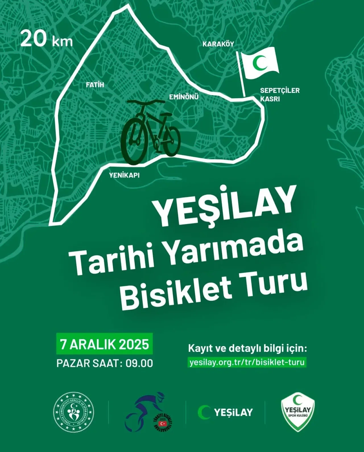 Yeşilay'dan Tarihi Yarımada'da Bisiklet Turu Yeşilay'dan Tarihi Yarımada'da Bisiklet Turu