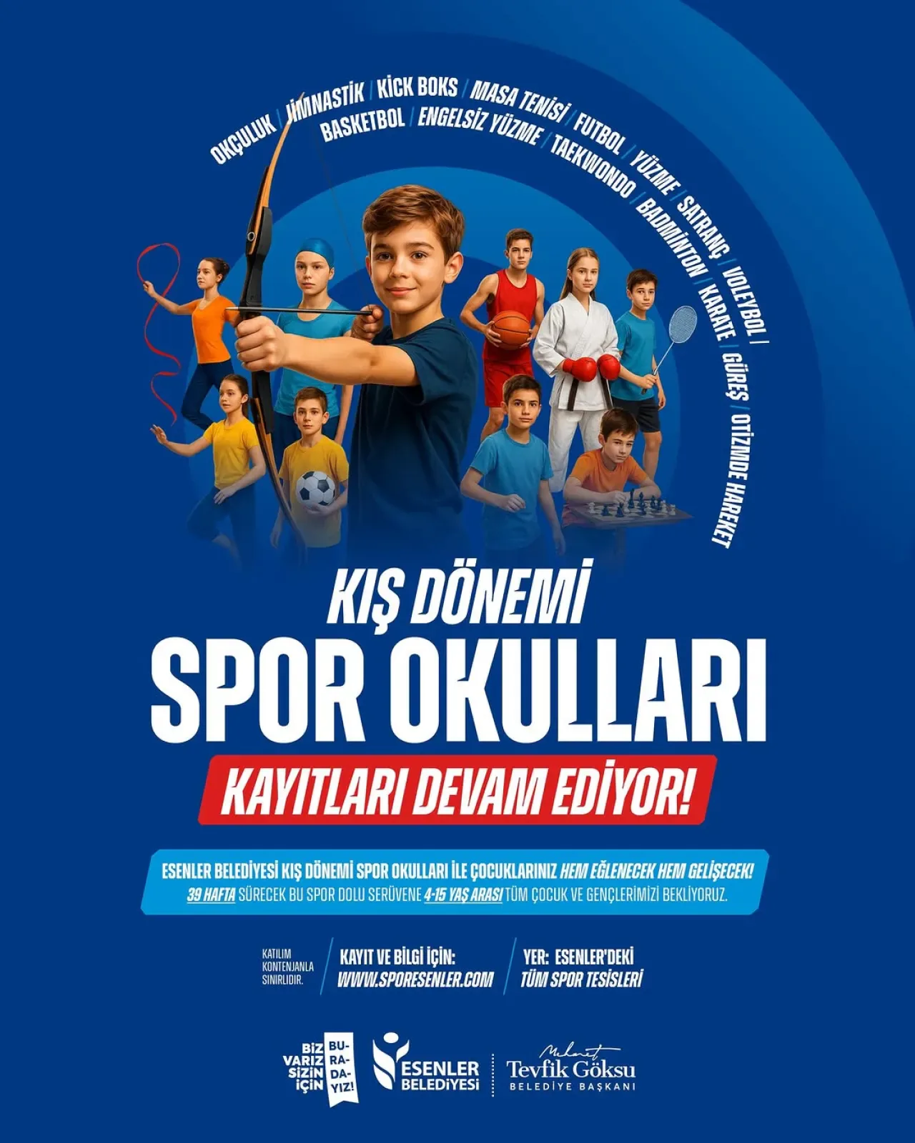 Esenler'de Kış Spor Okulu Kayıtları Başladı: 15 Farklı Branşta Eğitim Esenler'de Kış Spor Okulu Kayıtları Başladı: 15 Farklı Branşta Eğitim