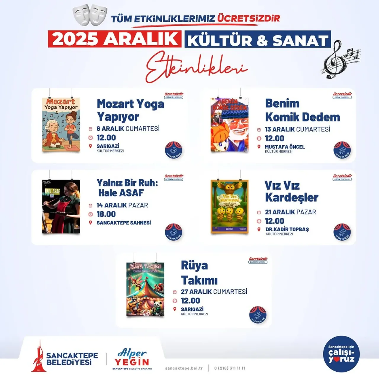 Sancaktepe'de Aralık Ayına Özel Tiyatro Şöleni Sancaktepe'de Aralık Ayına Özel Tiyatro Şöleni