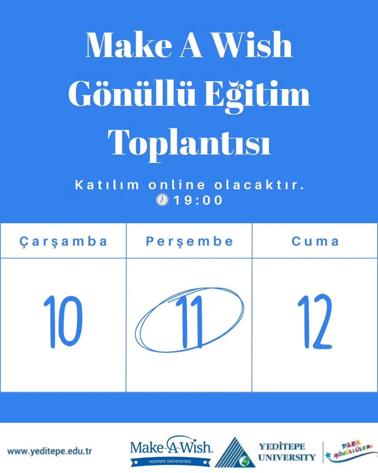 Yeditepe Dilek Gönüllüleri, Bir Dilek Tut Derneği ile Eğitimde Buluşuyor Yeditepe Dilek Gönüllüleri, Bir Dilek Tut Derneği ile Eğitimde Buluşuyor
