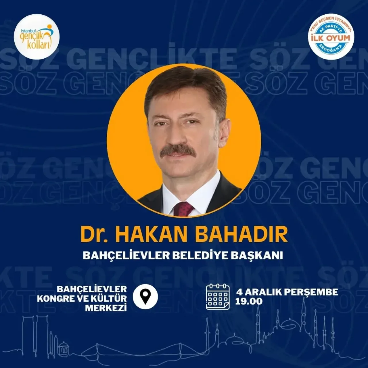 Bahçelievler'de Genç Seçmenlerle Buluşma: AK Belediyecilik Vizyonu Paylaşılacak Bahçelievler'de Genç Seçmenlerle Buluşma: AK Belediyecilik Vizyonu Paylaşılacak