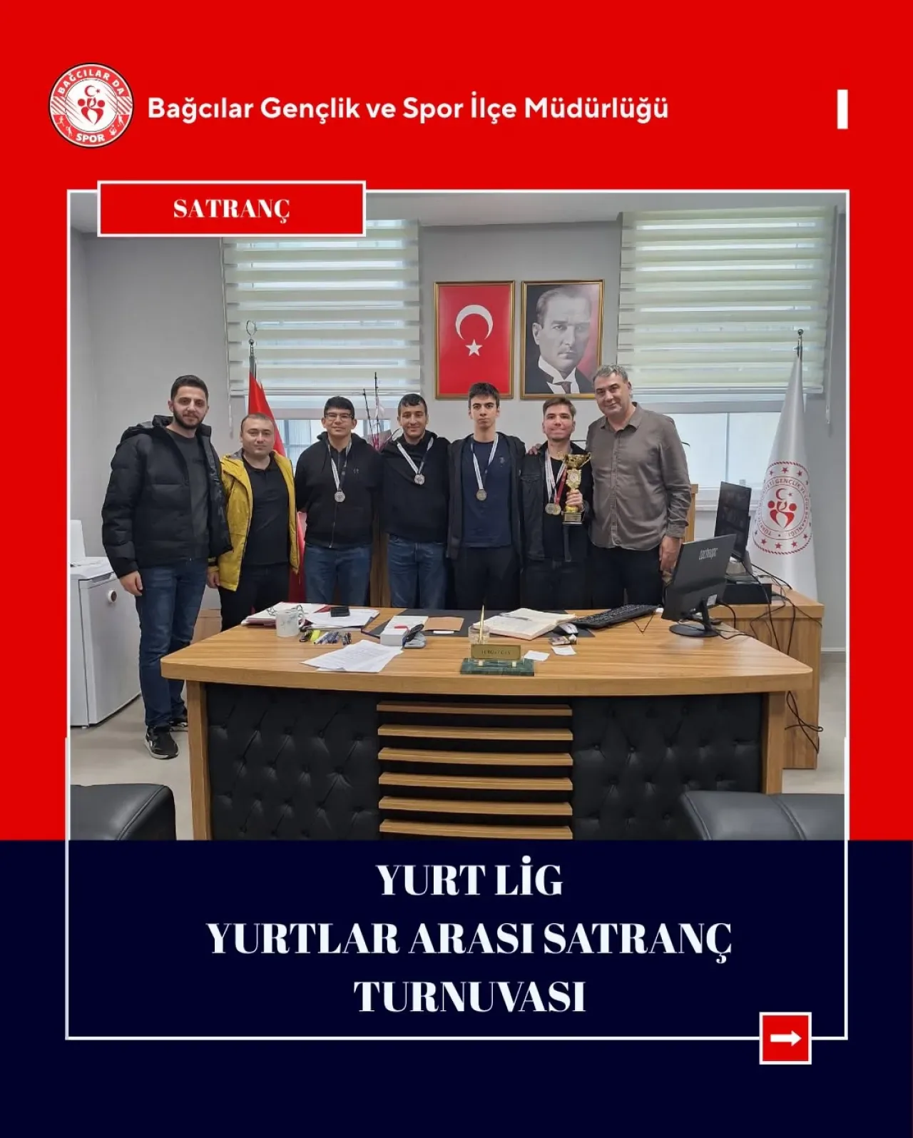 Bağcılar KYK Erkek Yurdu, Yurt Ligi Satranç Turnuvası'ndan Madalyalarla Döndü Bağcılar KYK Erkek Yurdu, Yurt Ligi Satranç Turnuvası'ndan Madalyalarla Döndü