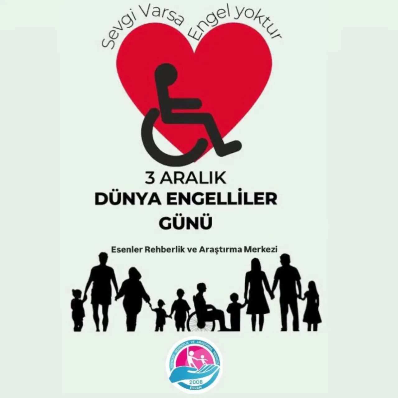 Esenler RAM'dan 3 Aralık Dünya Engelliler Günü'nde Anlamlı Mesaj: "Sevgi Varsa Engel Yoktur" Esenler RAM'dan 3 Aralık Dünya Engelliler Günü'nde Anlamlı Mesaj: "Sevgi Varsa Engel Yoktur"