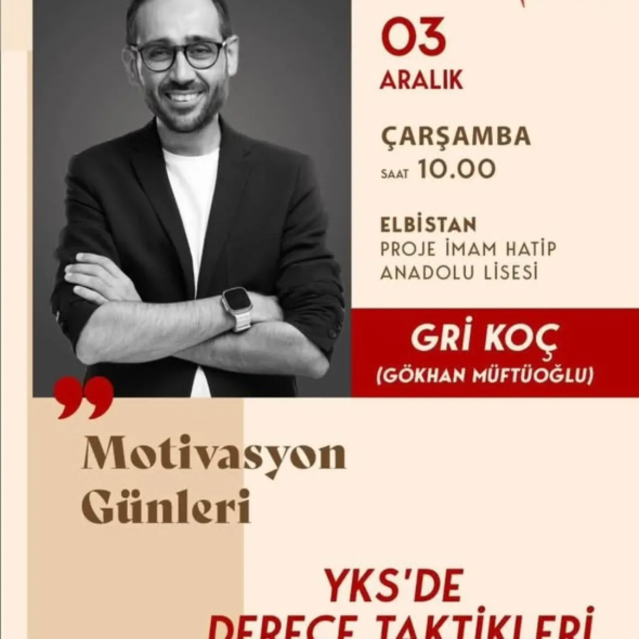Elbistan'da YKS Öğrencileri İçin Motivasyon Semineri Düzenlendi Elbistan'da YKS Öğrencileri İçin Motivasyon Semineri Düzenlendi