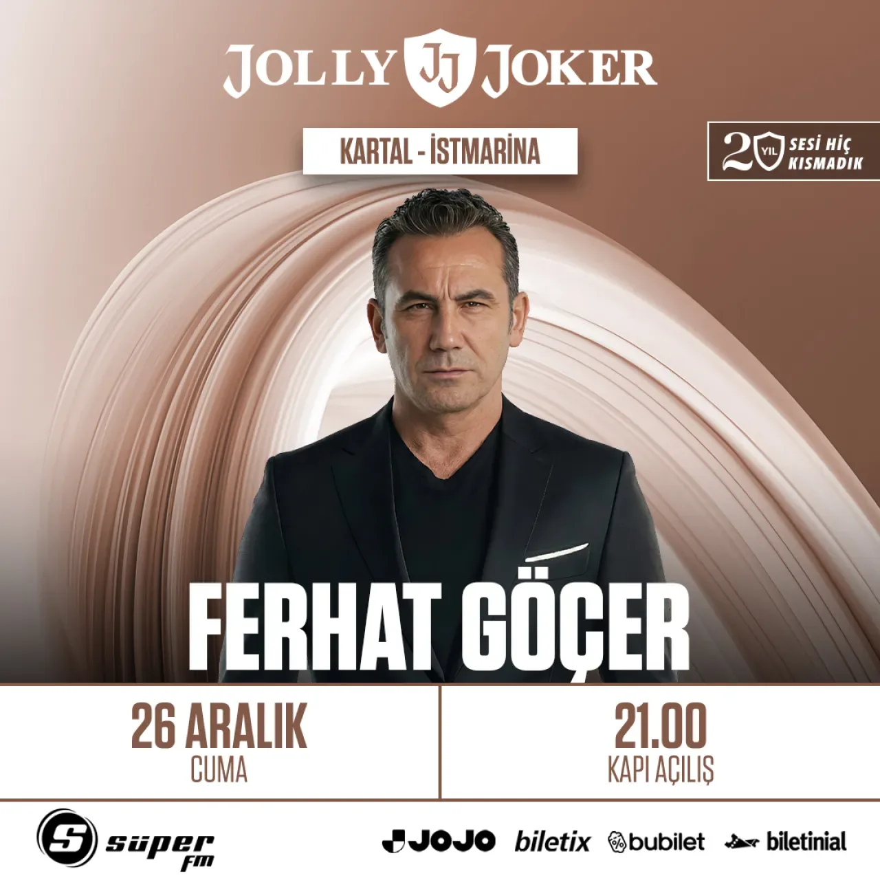 Ferhat Göçer, 26 Aralık'ta Jolly Joker Kartal İSTMarina'da Sevenleriyle Buluşacak Ferhat Göçer, 26 Aralık'ta Jolly Joker Kartal İSTMarina'da Sevenleriyle Buluşacak
