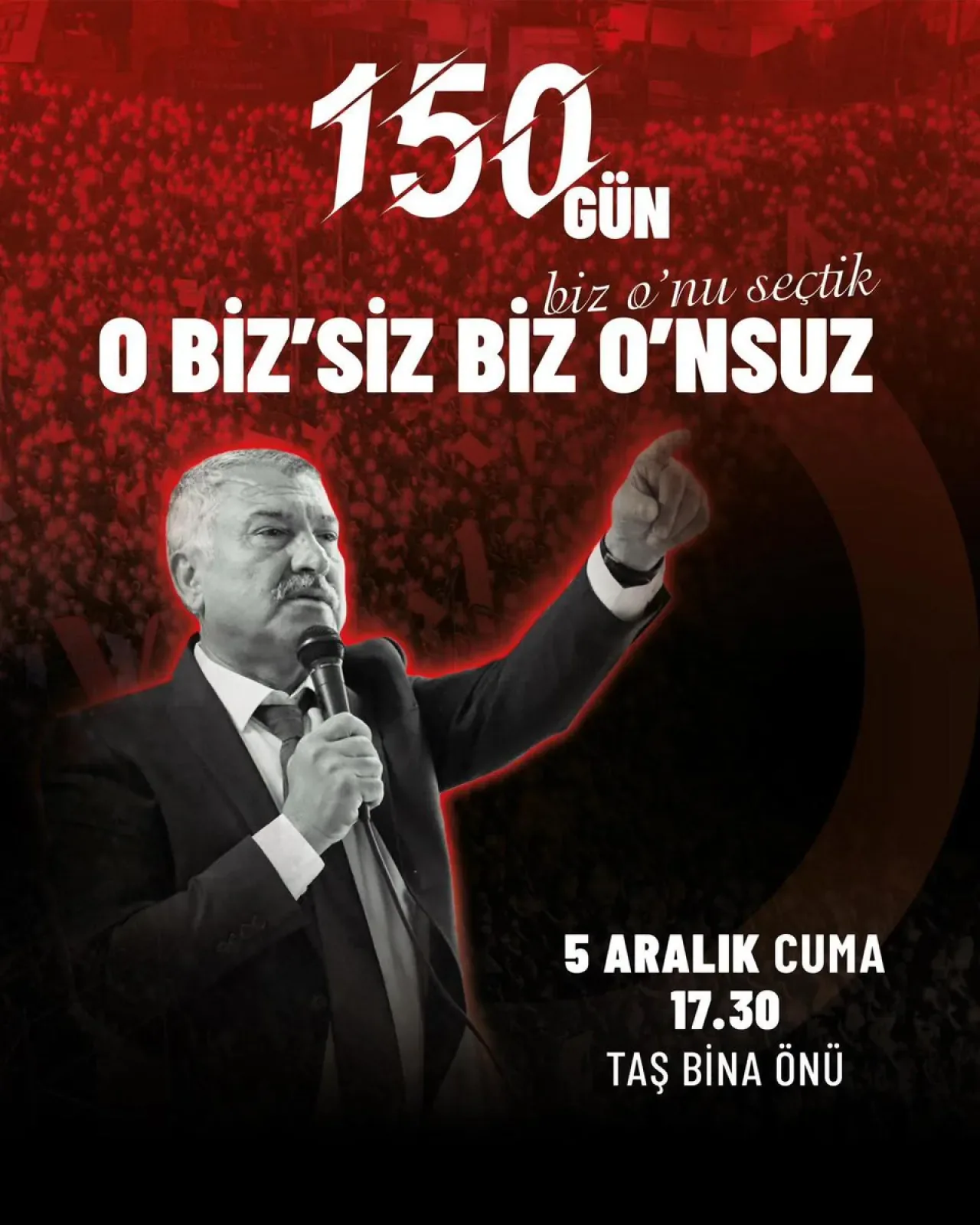 Adana Büyükşehir Belediye Başkanı Zeydan Karalar'ın Tutukluluğunun 150. Gününde Eylem Adana Büyükşehir Belediye Başkanı Zeydan Karalar'ın Tutukluluğunun 150. Gününde Eylem