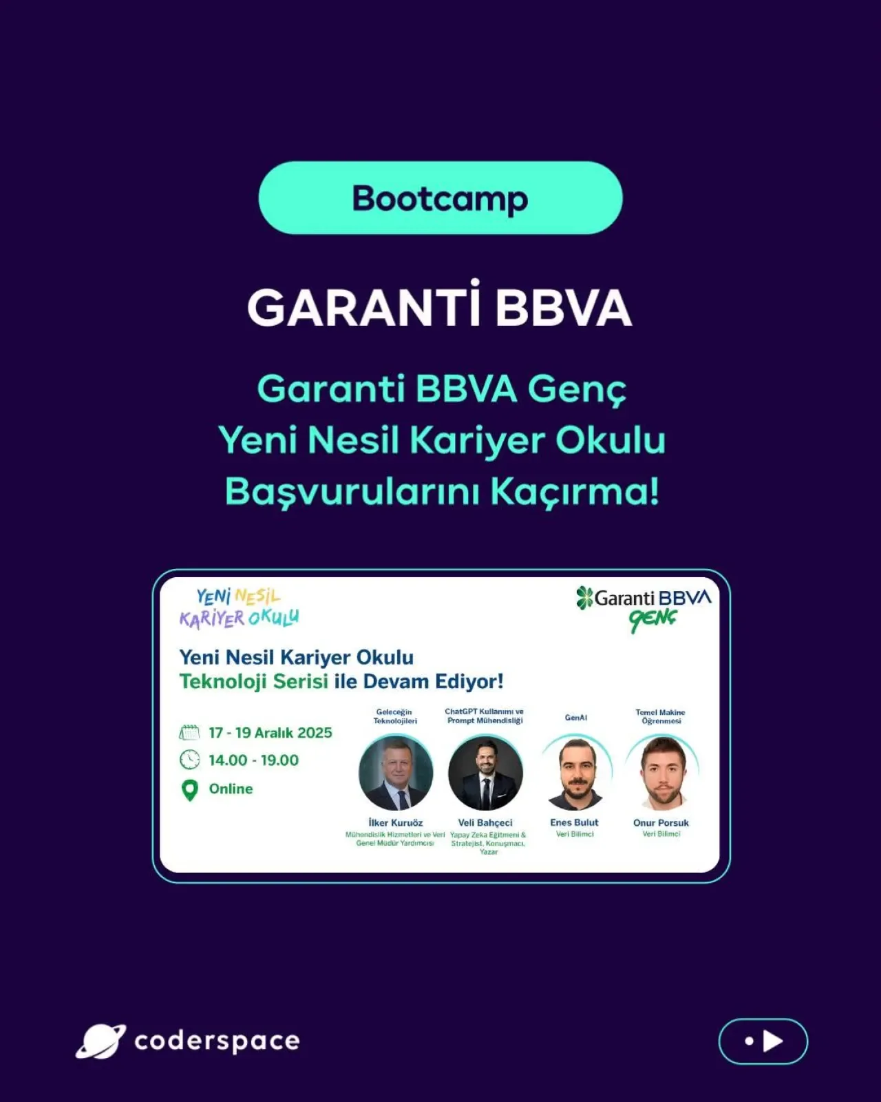 Garanti BBVA'dan Gençlere Ücretsiz ve Sertifikalı Teknoloji Eğitimleri Garanti BBVA'dan Gençlere Ücretsiz ve Sertifikalı Teknoloji Eğitimleri