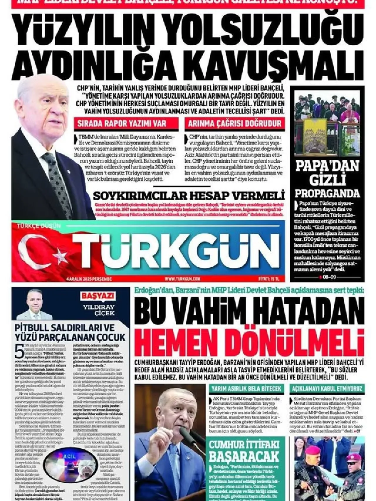 MHP Lideri Bahçeli'den Yolsuzluk İddialarına İlişkin Açıklama MHP Lideri Bahçeli'den Yolsuzluk İddialarına İlişkin Açıklama