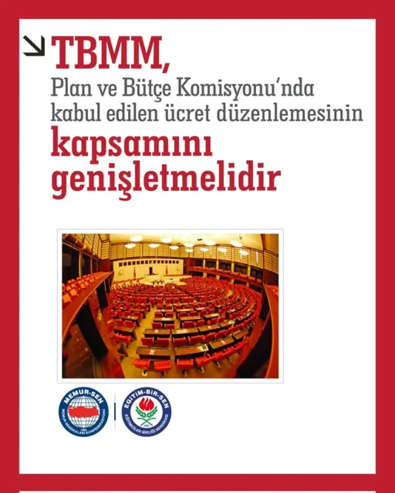 Eğitim-Bir-Sen'den Ücret Düzenlemesi Tepkisi: Kapsam Genişletilmeli Eğitim-Bir-Sen'den Ücret Düzenlemesi Tepkisi: Kapsam Genişletilmeli