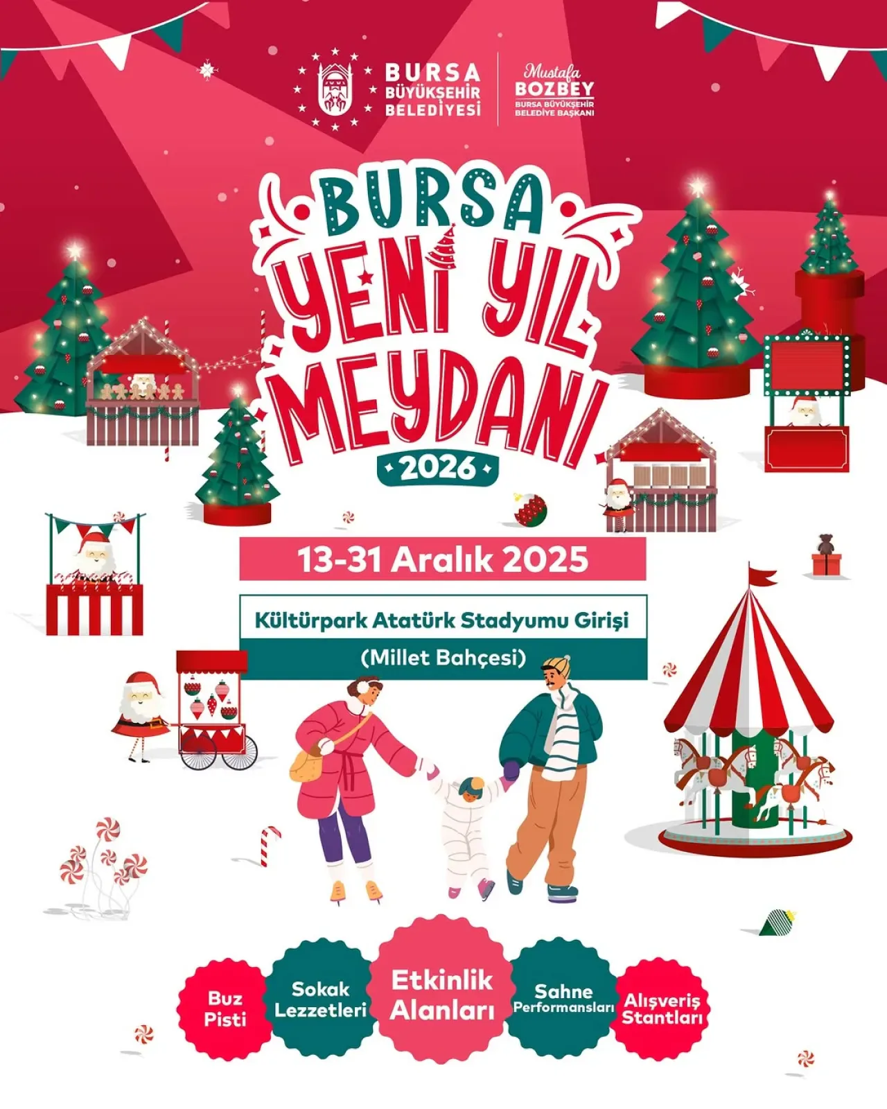 Bursa'da Yılbaşı Coşkusu Kültürpark'ta Başlıyor Bursa'da Yılbaşı Coşkusu Kültürpark'ta Başlıyor