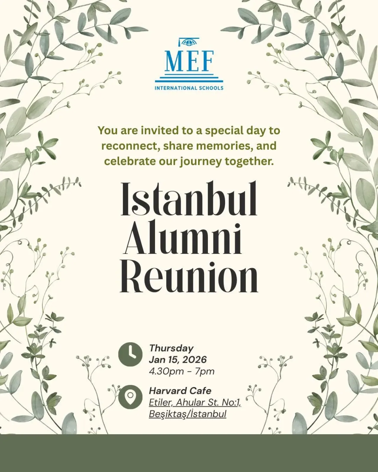 MEF International Schools Mezunları İstanbul'da Buluşuyor MEF International Schools Mezunları İstanbul'da Buluşuyor