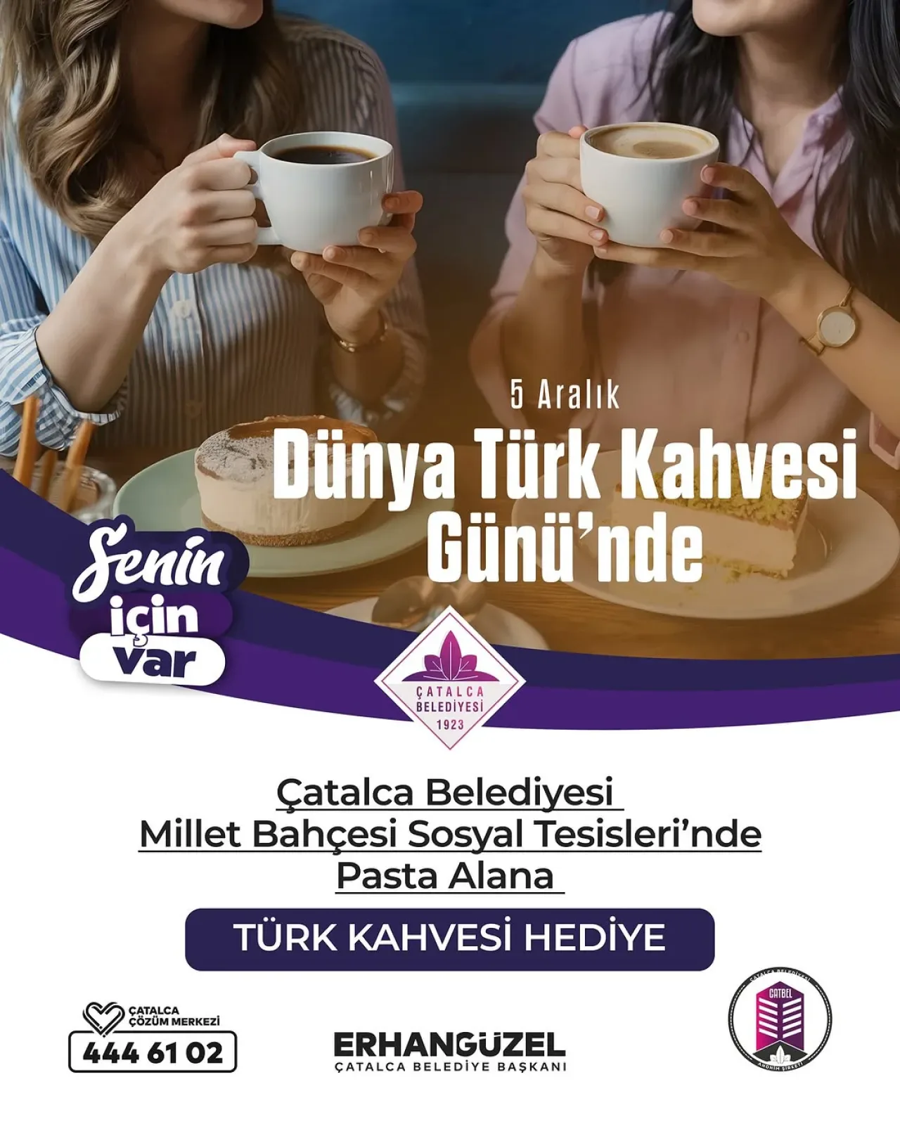 Çatalca'da Dünya Türk Kahvesi Günü'ne Özel Pasta ve Kahve İkramı Çatalca'da Dünya Türk Kahvesi Günü'ne Özel Pasta ve Kahve İkramı