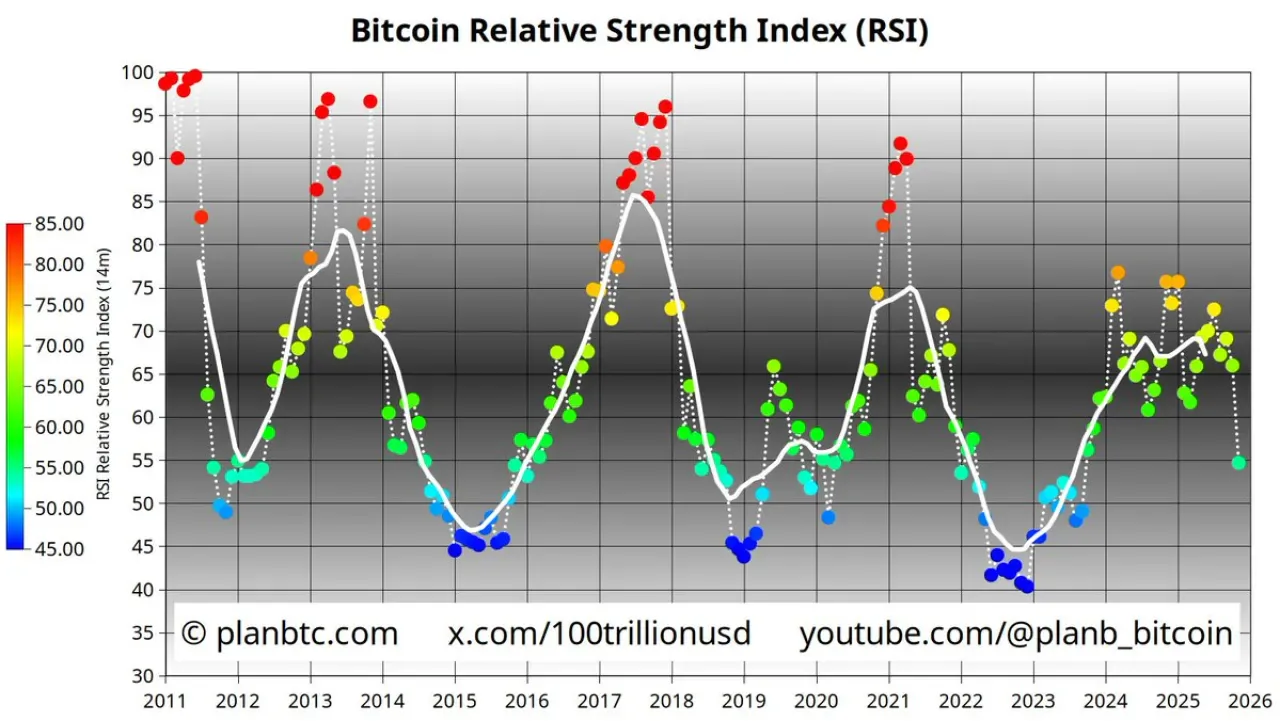 Bitcoin Analizi: Aylık RSI Göstergesi 55 Seviyesinde Bitcoin Analizi: Aylık RSI Göstergesi 55 Seviyesinde