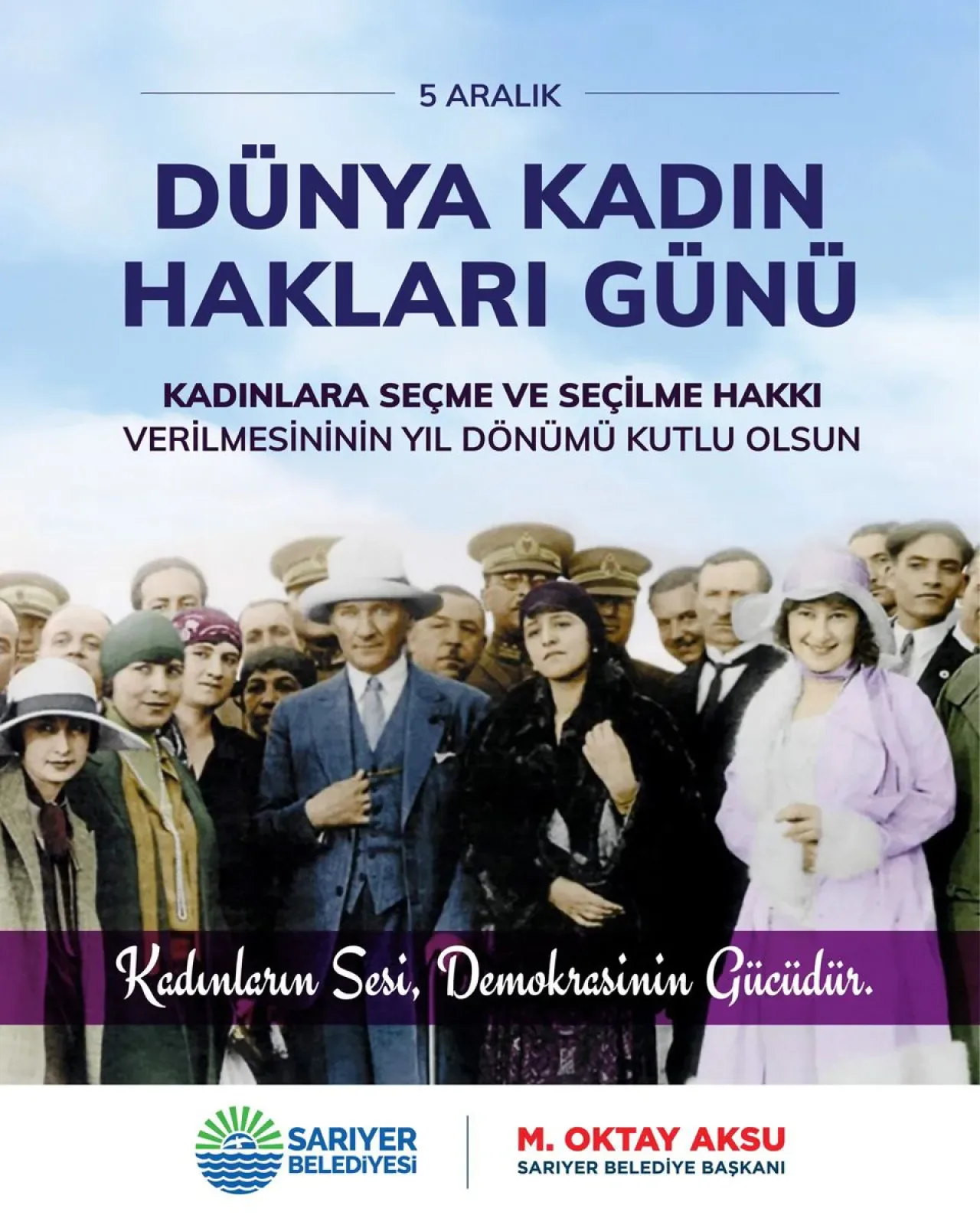 Türkiye'de Kadınlara Seçme ve Seçilme Hakkının Yıldönümü Kutlanıyor Türkiye'de Kadınlara Seçme ve Seçilme Hakkının Yıldönümü Kutlanıyor