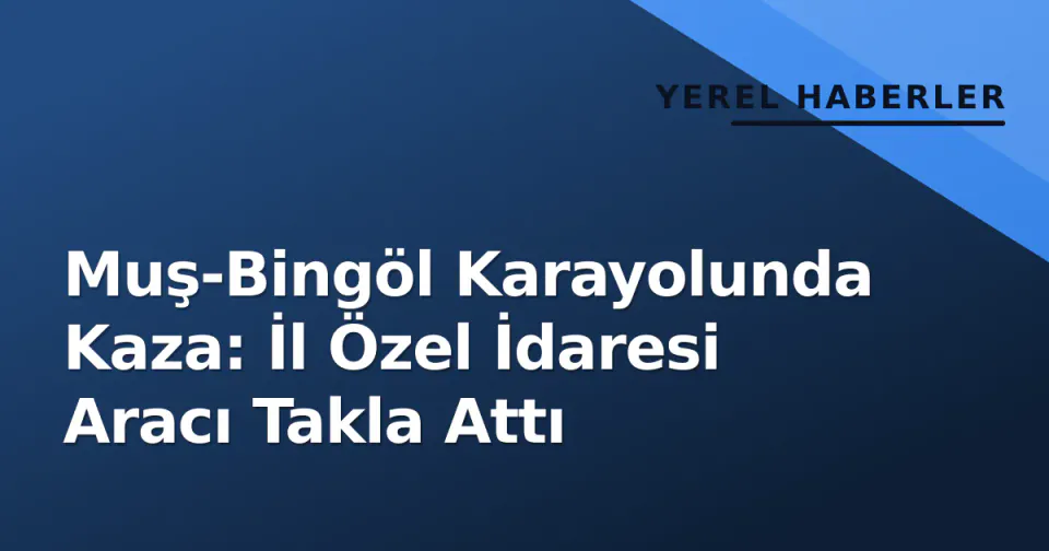 Muş-Bingöl Karayolunda Kaza: İl Özel İdaresi Aracı Takla Attı görseli