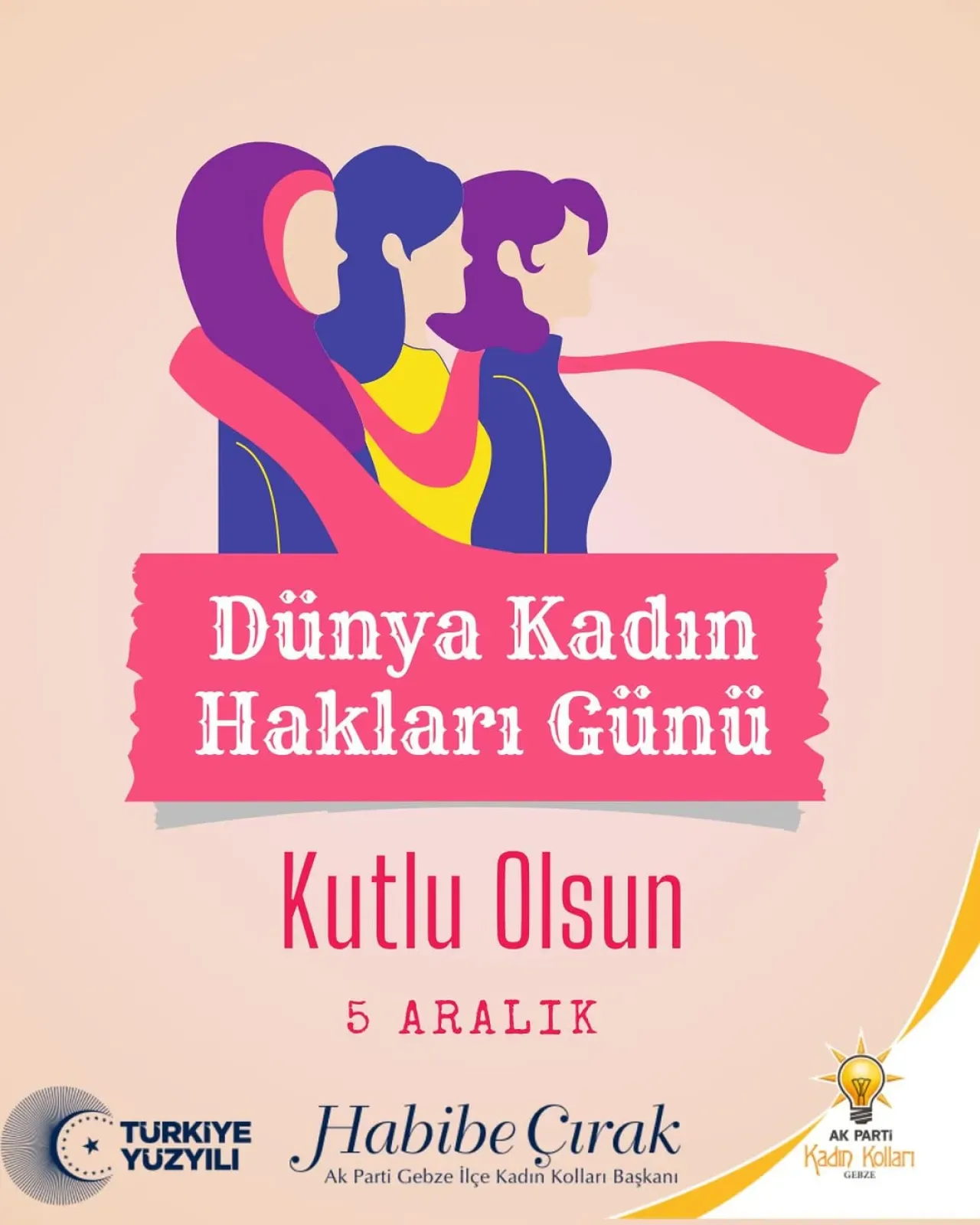 Gebze'de 5 Aralık Dünya Kadın Hakları Günü Kutlandı Gebze'de 5 Aralık Dünya Kadın Hakları Günü Kutlandı