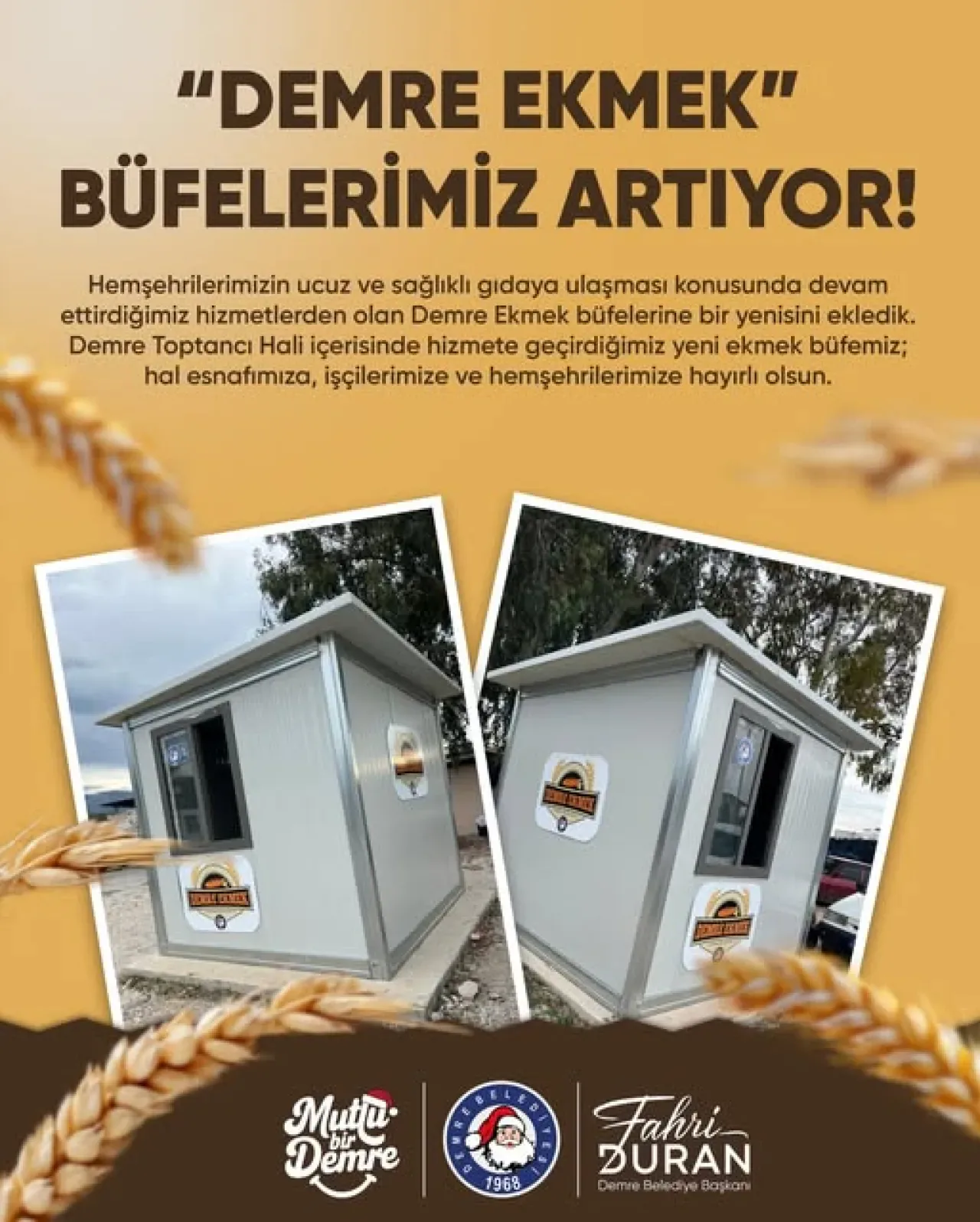 Demre'de Yeni Ekmek Büfesi Hizmete Açıldı Demre'de Yeni Ekmek Büfesi Hizmete Açıldı