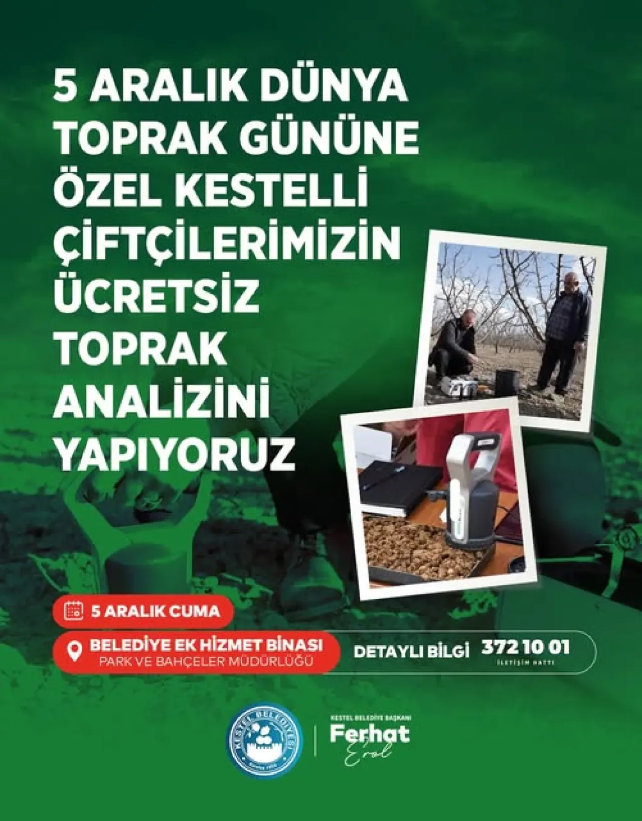Kestel'de Çiftçilere Ücretsiz Toprak Analizi Hizmeti Kestel'de Çiftçilere Ücretsiz Toprak Analizi Hizmeti