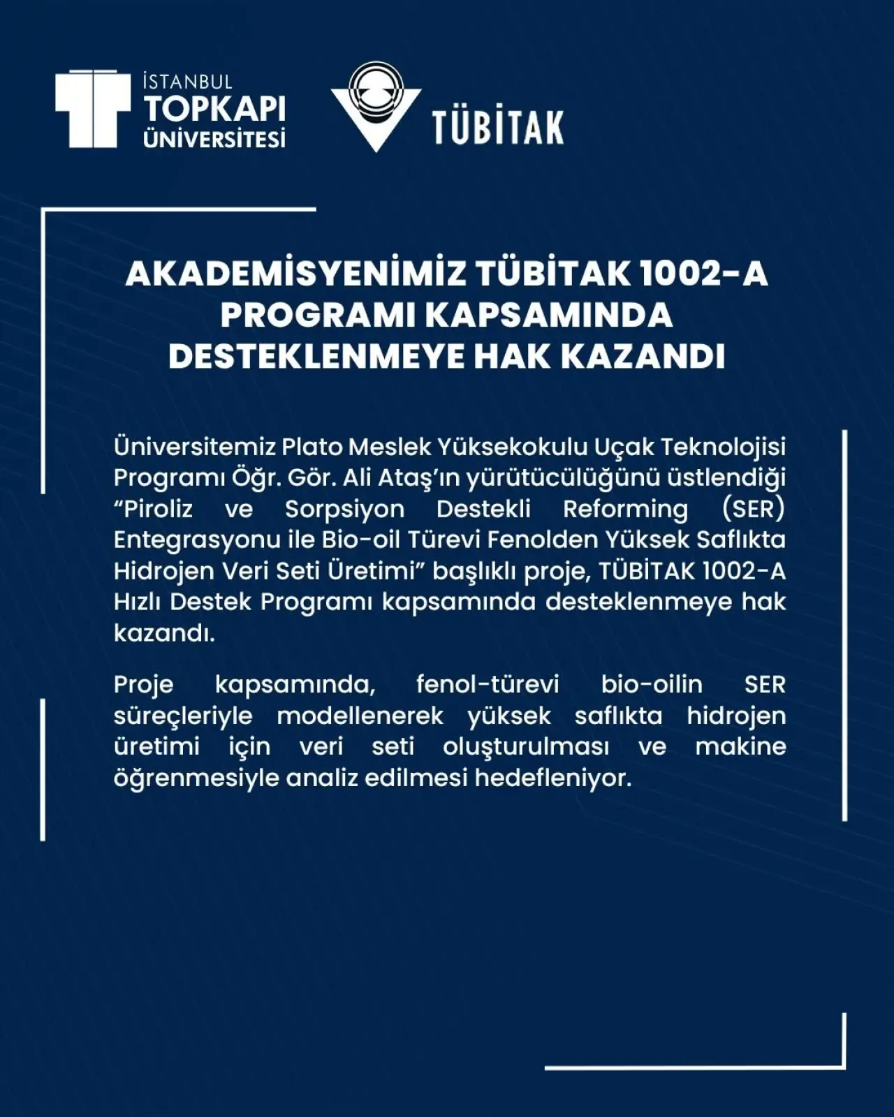 İstanbul Topkapı Üniversitesi Akademisyeninden Hidrojen Enerjisi Çalışmaları İstanbul Topkapı Üniversitesi Akademisyeninden Hidrojen Enerjisi Çalışmaları