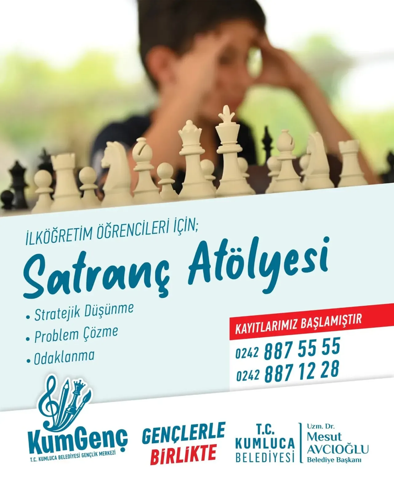 Kumluca Belediyesi Gençlik Merkezi'nde Satranç Atölyesi Kayıtları Başladı Kumluca Belediyesi Gençlik Merkezi'nde Satranç Atölyesi Kayıtları Başladı