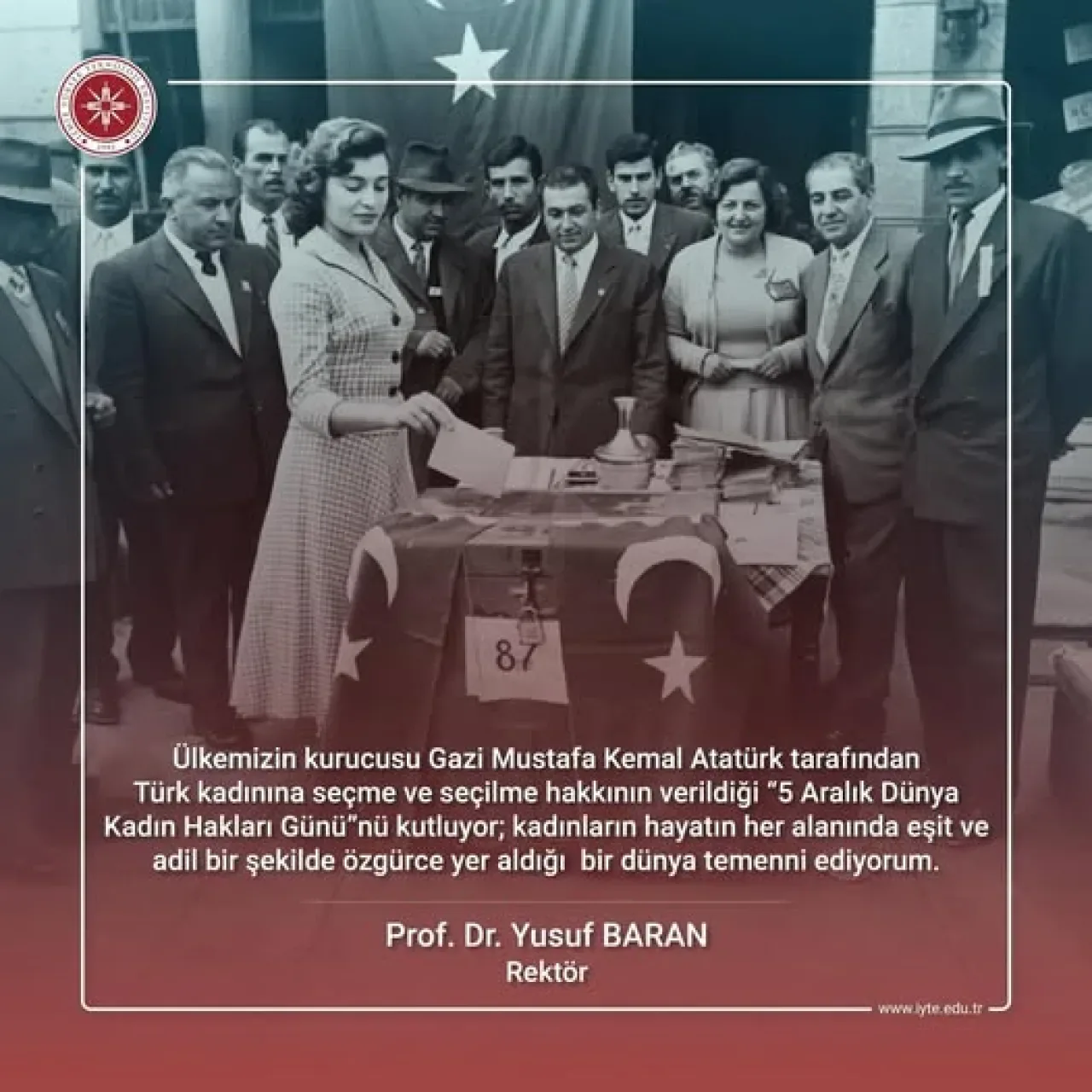 İYTE'de 5 Aralık Dünya Kadın Hakları Günü Kutlandı İYTE'de 5 Aralık Dünya Kadın Hakları Günü Kutlandı