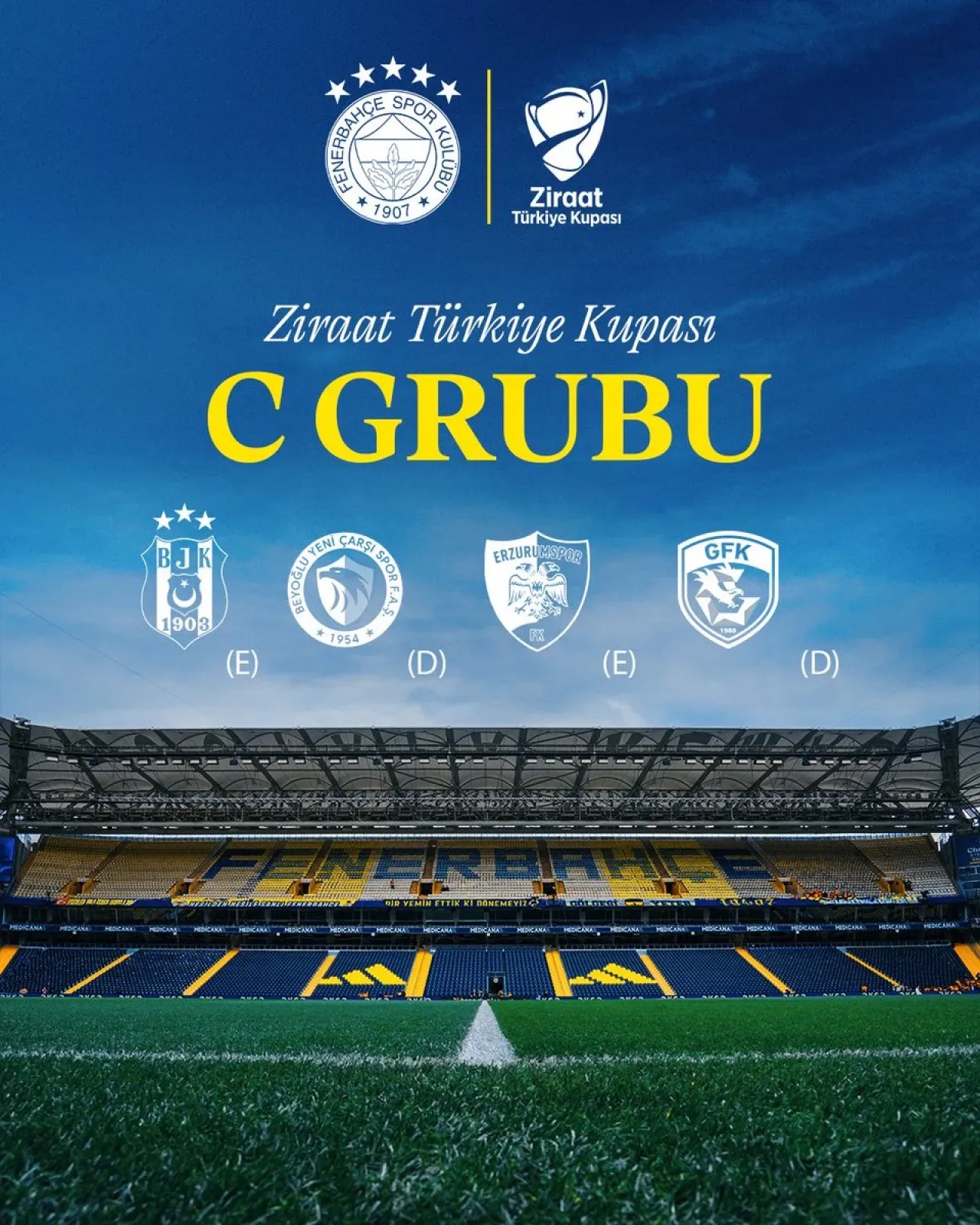 Fenerbahçe, Ziraat Türkiye Kupası'nda Kıran Kırana Bir Grupla Karşılaştı Fenerbahçe, Ziraat Türkiye Kupası'nda Kıran Kırana Bir Grupla Karşılaştı