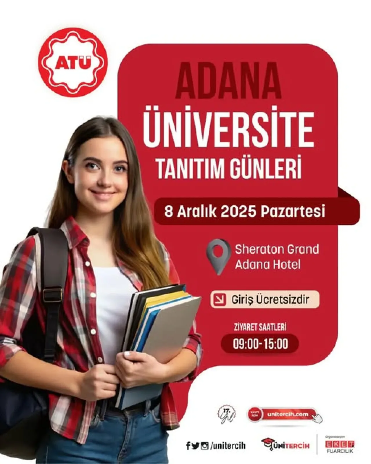 Adana ATÜ, Aday Öğrencilerle Sheraton Hotel'de Buluşuyor Adana ATÜ, Aday Öğrencilerle Sheraton Hotel'de Buluşuyor