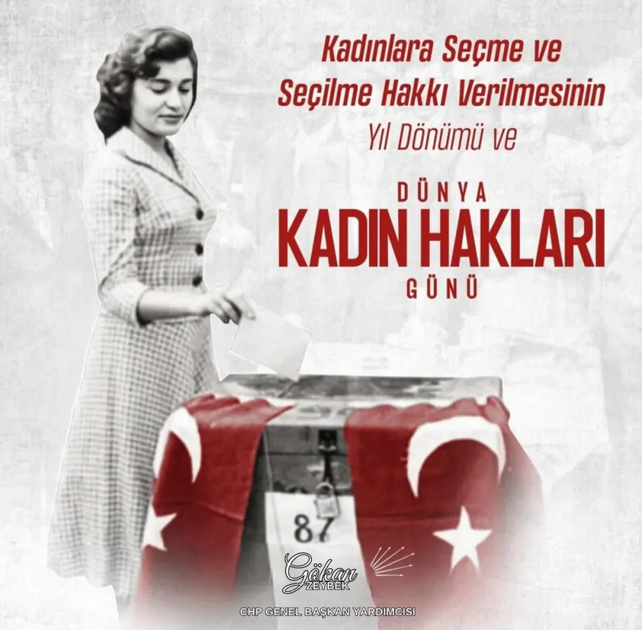 CHP'li Zeybek'ten 5 Aralık Dünya Kadın Hakları Günü Mesajı: "Kadının Eseridir" CHP'li Zeybek'ten 5 Aralık Dünya Kadın Hakları Günü Mesajı: "Kadının Eseridir"