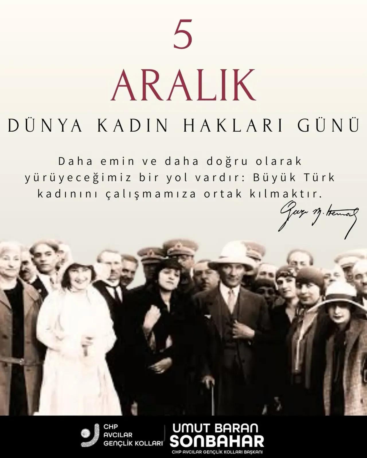 5 Aralık Dünya Kadın Hakları Günü: Türkiye'de Kadınlara Seçme ve Seçilme Hakkının 88. Yıl Dönümü 5 Aralık Dünya Kadın Hakları Günü: Türkiye'de Kadınlara Seçme ve Seçilme Hakkının 88. Yıl Dönümü