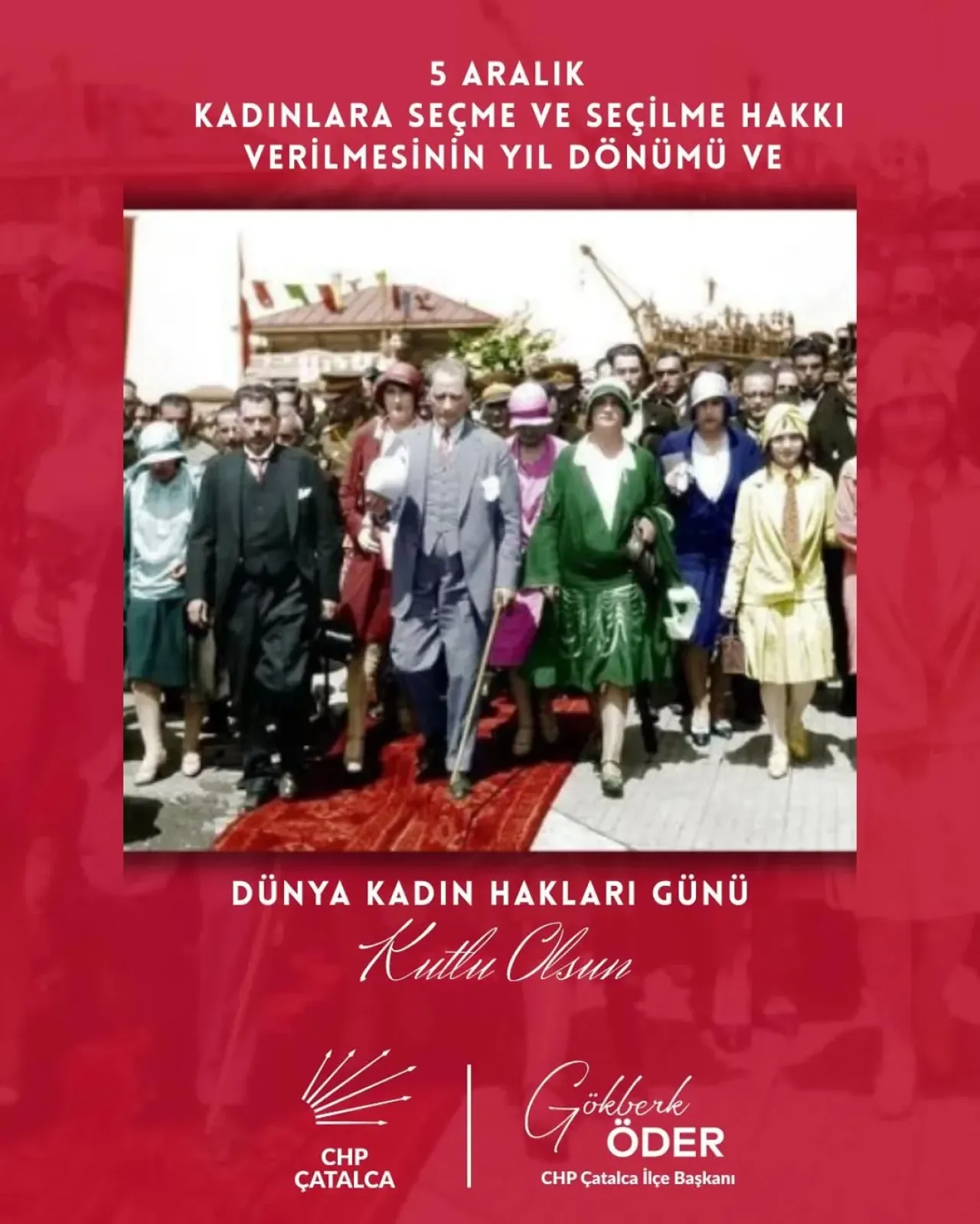 Çatalca CHP'den 5 Aralık Dünya Kadın Hakları Günü Mesajı: Eşit ve Özgür Bir Türkiye Mücadelesi Sürüyor Çatalca CHP'den 5 Aralık Dünya Kadın Hakları Günü Mesajı: Eşit ve Özgür Bir Türkiye Mücadelesi Sürüyor
