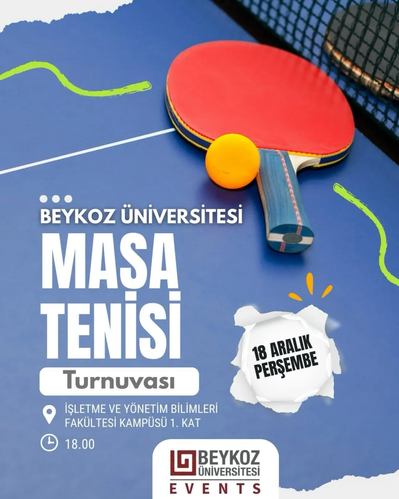 Beykoz Üniversitesi'nde Masa Tenisi Turnuvası Heyecanı Beykoz Üniversitesi'nde Masa Tenisi Turnuvası Heyecanı