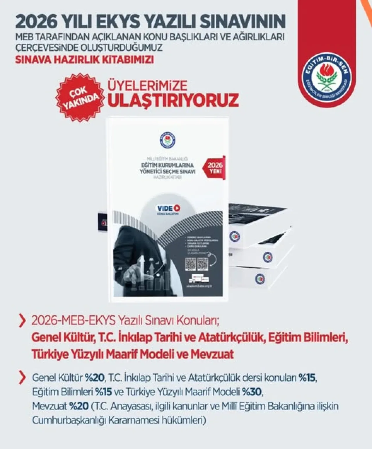 Eğitim-Bir-Sen'den 2026 EKYS'ye Özel Hazırlık Kitabı Eğitim-Bir-Sen'den 2026 EKYS'ye Özel Hazırlık Kitabı