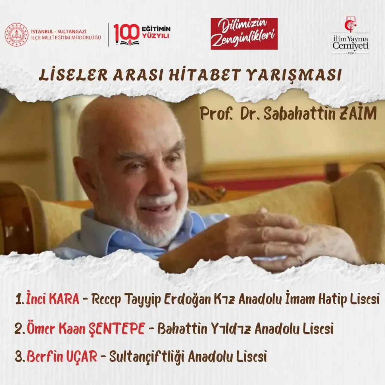 Sultangazi'de Hitabet Yarışmasında Dereceye Giren Öğrenciler Ödüllendirildi Sultangazi'de Hitabet Yarışmasında Dereceye Giren Öğrenciler Ödüllendirildi