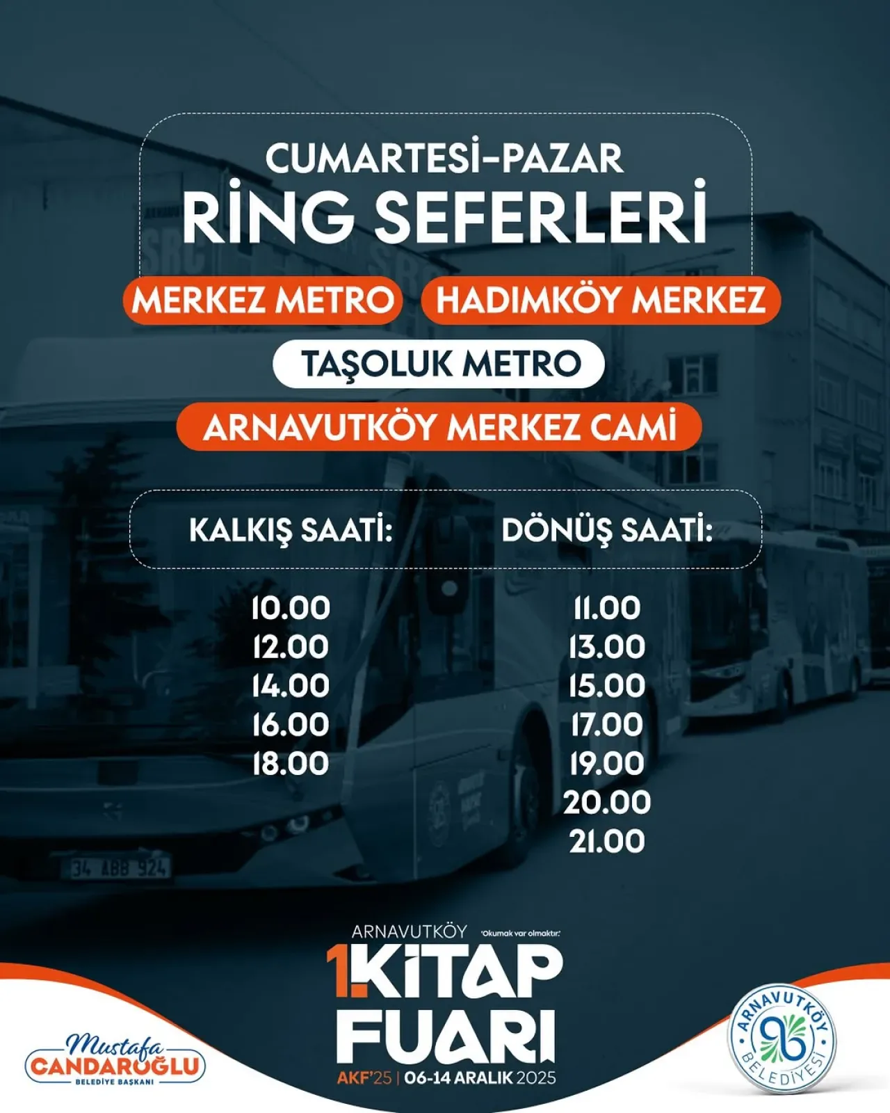 Arnavutköy Belediyesi Kitap Fuarı İçin Ücretsiz Ulaşım Hizmeti Başlattı Arnavutköy Belediyesi Kitap Fuarı İçin Ücretsiz Ulaşım Hizmeti Başlattı