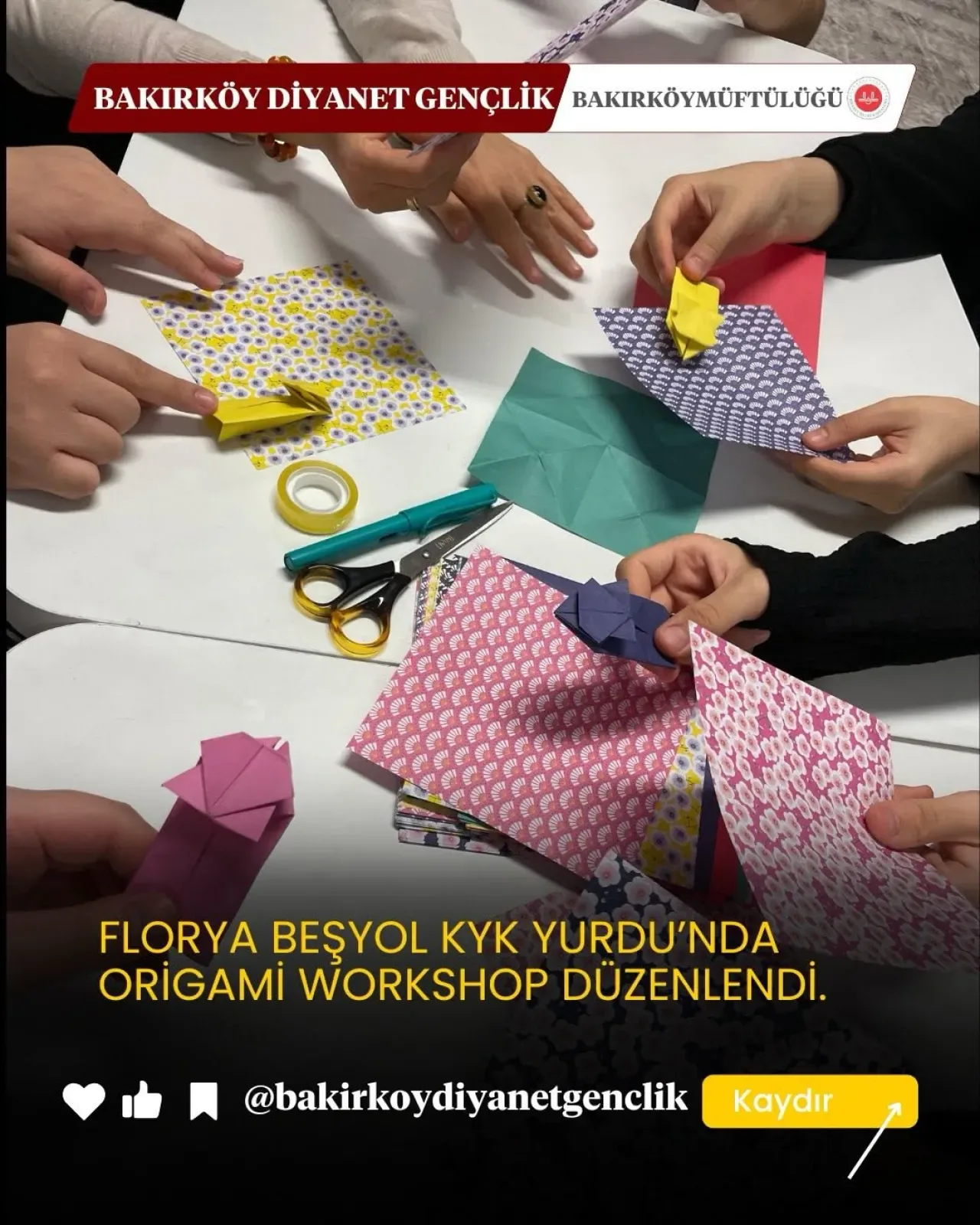 Bakırköy Gençliği Origami ile Buluştu: Stres Atıp El Becerilerini Geliştirdiler Bakırköy Gençliği Origami ile Buluştu: Stres Atıp El Becerilerini Geliştirdiler