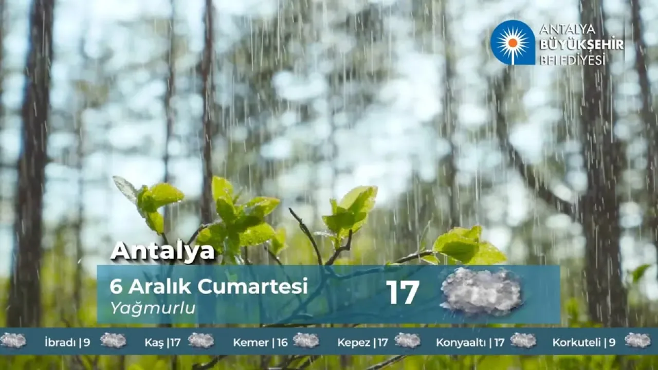 Antalya'da Bugün Hava Durumu: Yağmur Bekleniyor Antalya'da Bugün Hava Durumu: Yağmur Bekleniyor