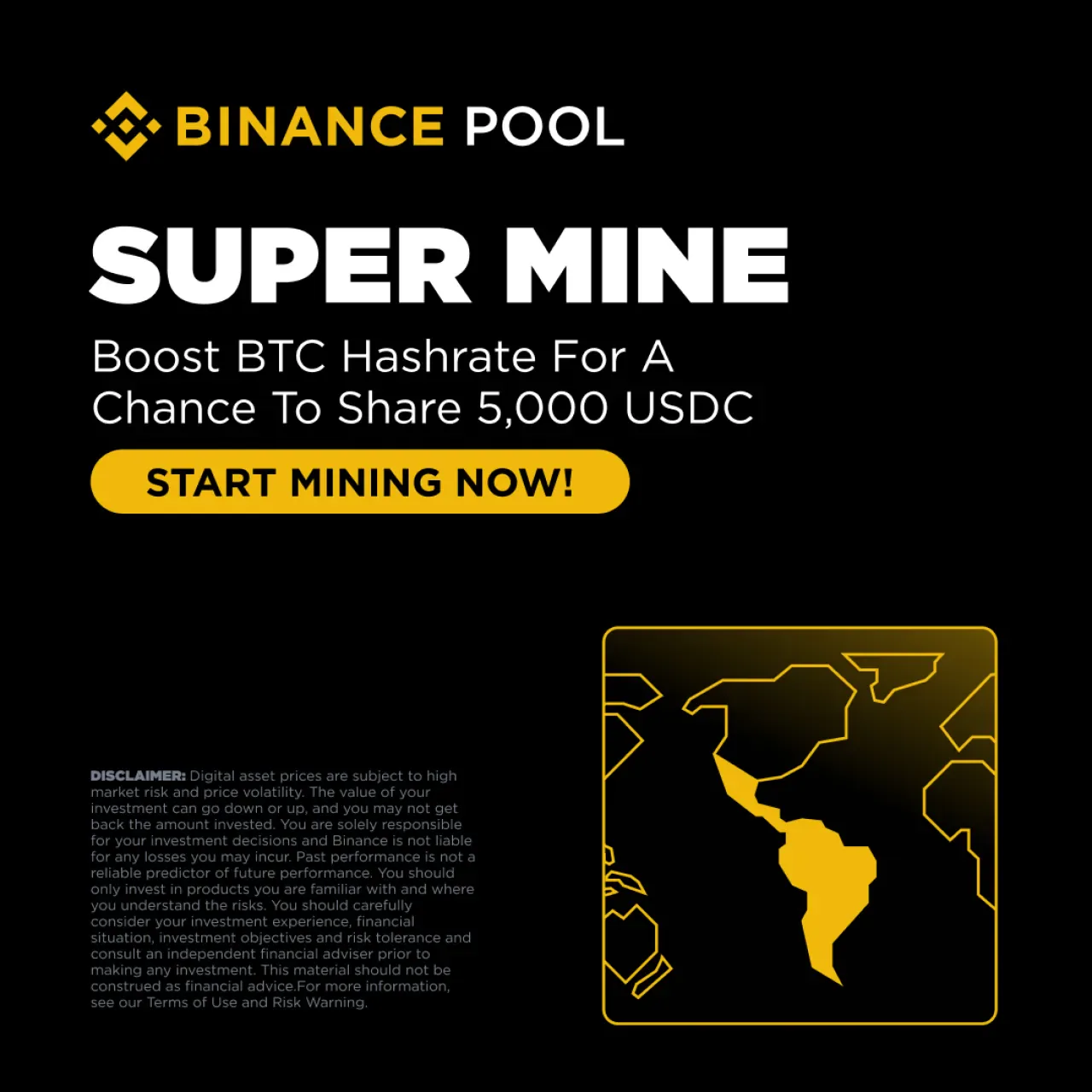 Binance Pool Super Mine ile Bitcoin Madencilerine 5.000 USDC Ödül Fırsatı Binance Pool Super Mine ile Bitcoin Madencilerine 5.000 USDC Ödül Fırsatı